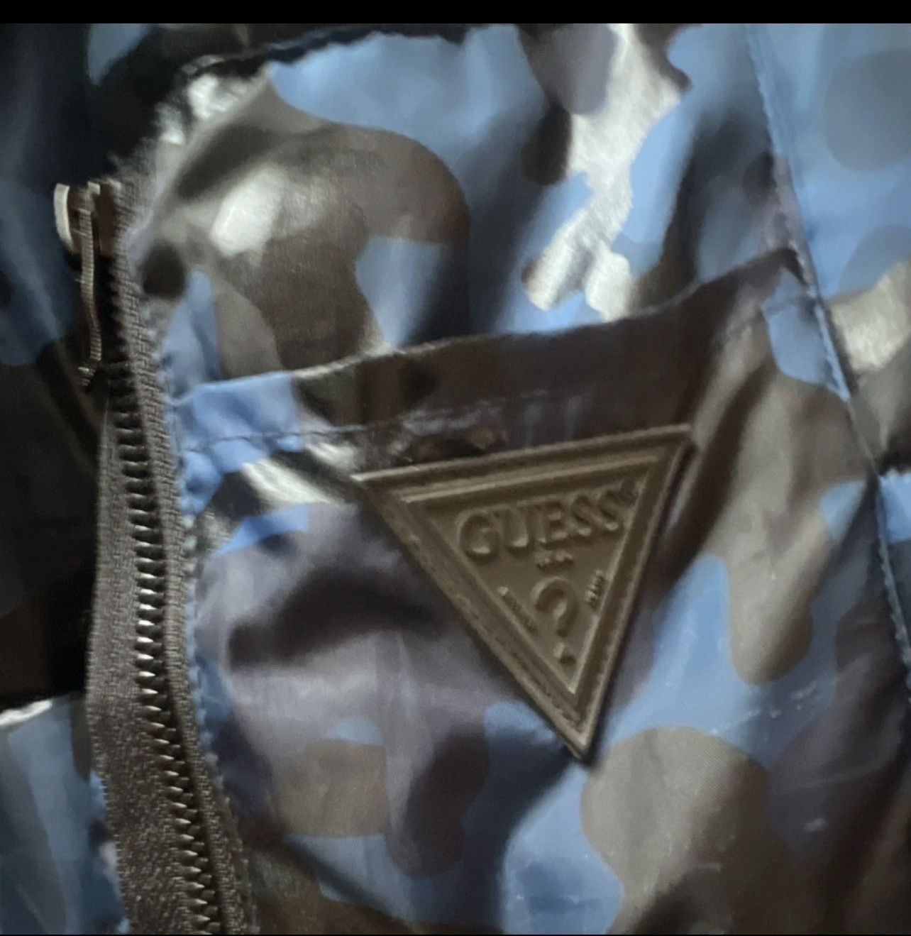 Guess Guess Liquid Camo Puffer Jacket – Blue/Black – Size XL Size US XL / EU 56 / 4 - 2 Thumbnail