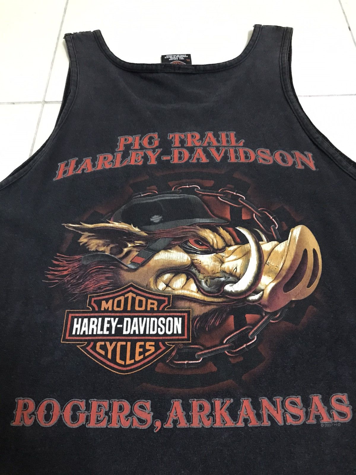 Harley Davidson Vintage Harley Davidson Pig Trail Tank Top Shirt Size US XL / EU 56 / 4 - 8 Thumbnail
