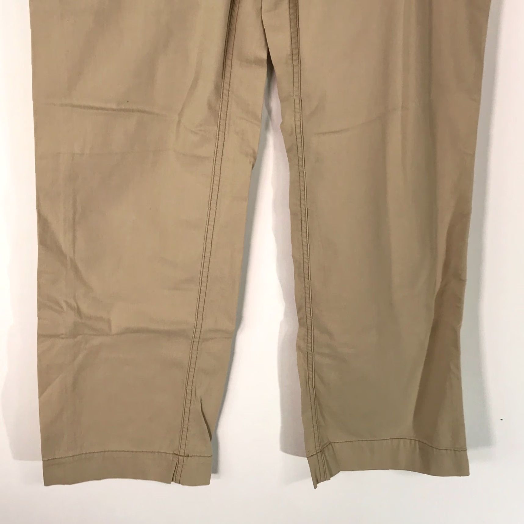Eddie Bauer Eddie Bauer Pants Women's Flat Front Straight Leg Beige Size 6 Regular 31in Inseam Casual Workwear 97% Cotton 3% Spandex Mens/Womens Size 28" / US 6 / IT 42 - 6 Thumbnail