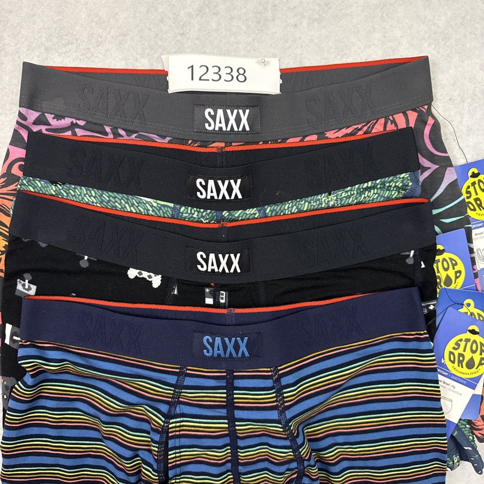 Other SAXX Vibe Xtra Boxer Brief Lot Of 4 Small Print Ballpark Size 30 - 21 Thumbnail
