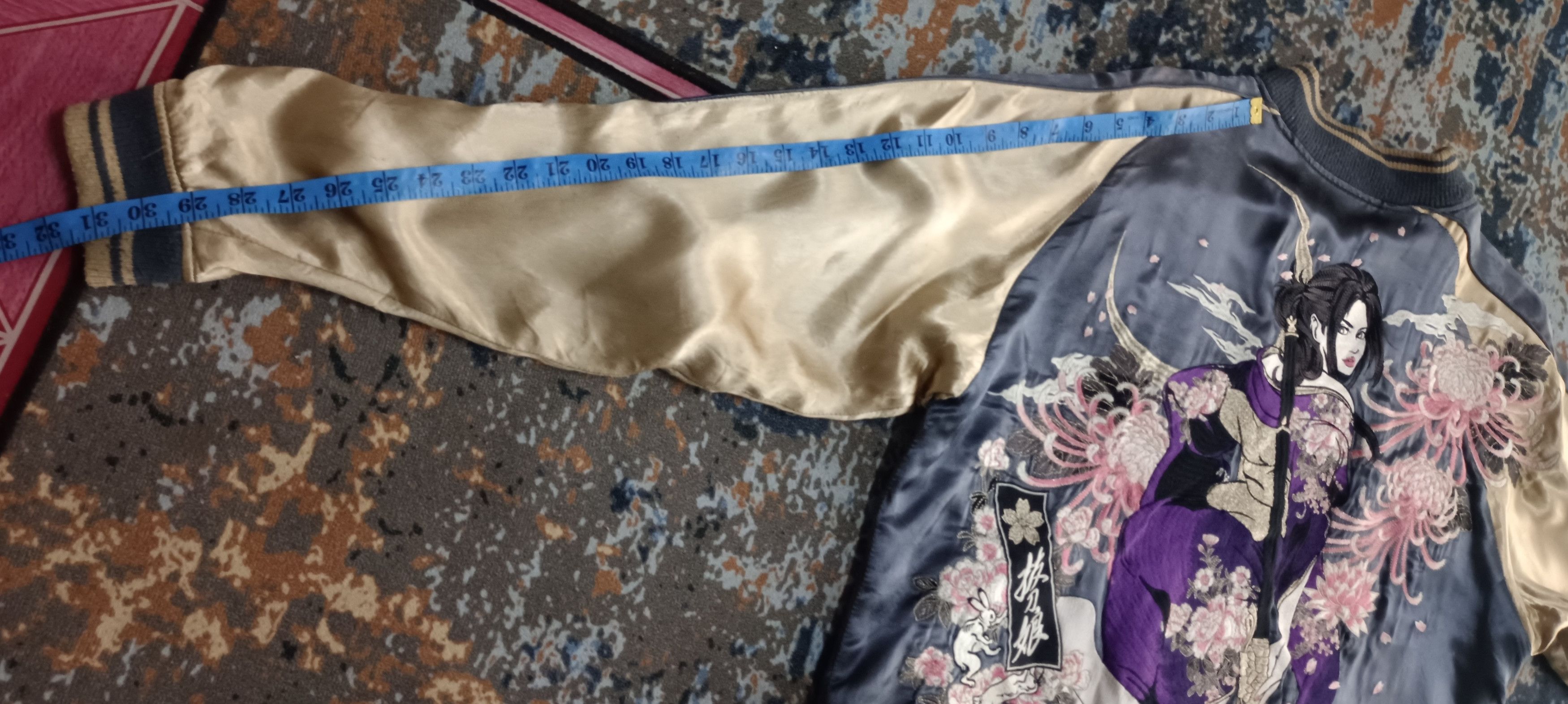 Japanese Brand 💥Batto Musume Yakuza Kimono Women Reversible Sukajan Size US XXL / EU 58 / 5 - 15 Thumbnail