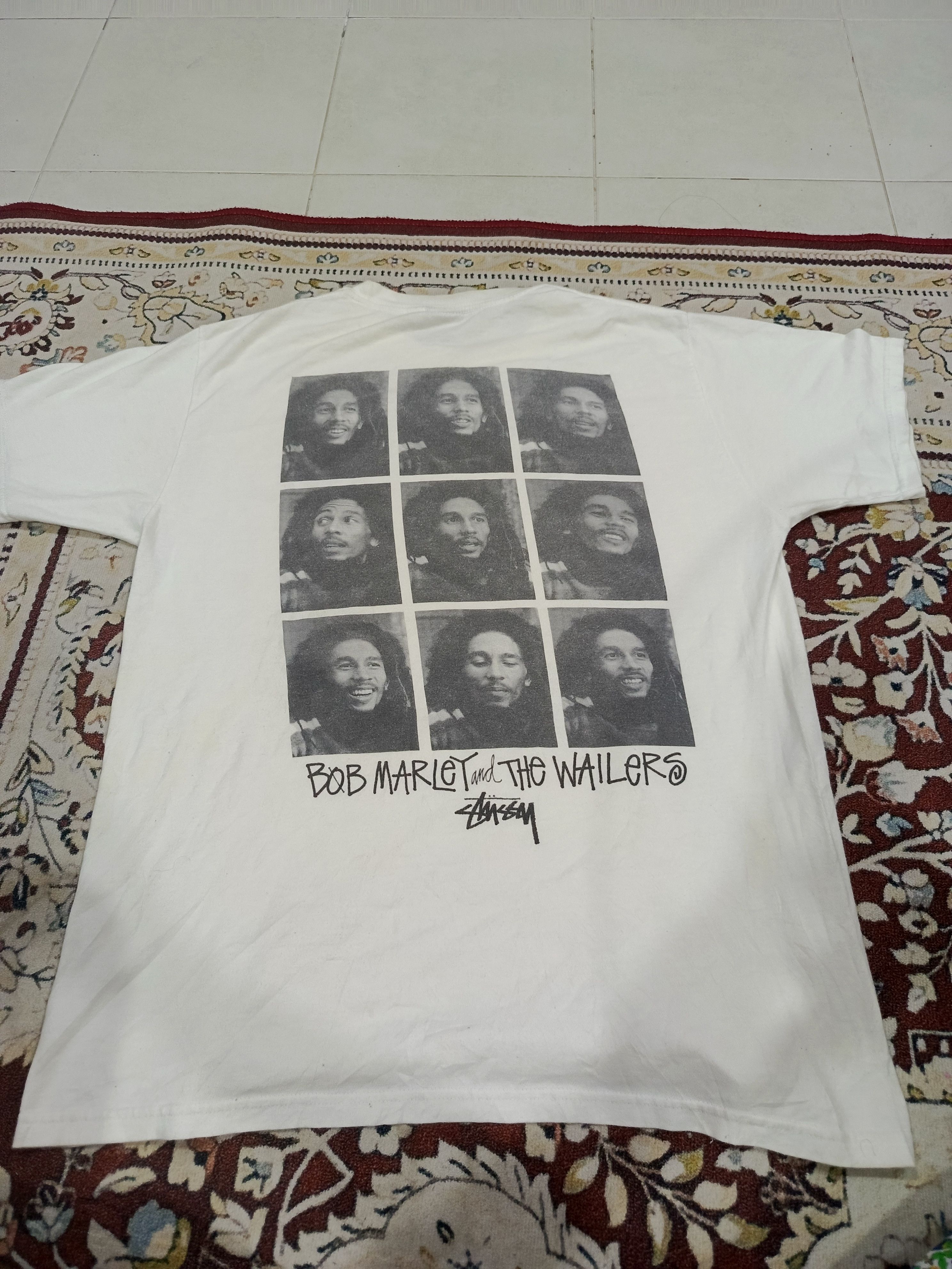 Stussy Bob Marley × Stussy bob frame tee white Size US M / EU 48-50 / 2 - 2 Thumbnail