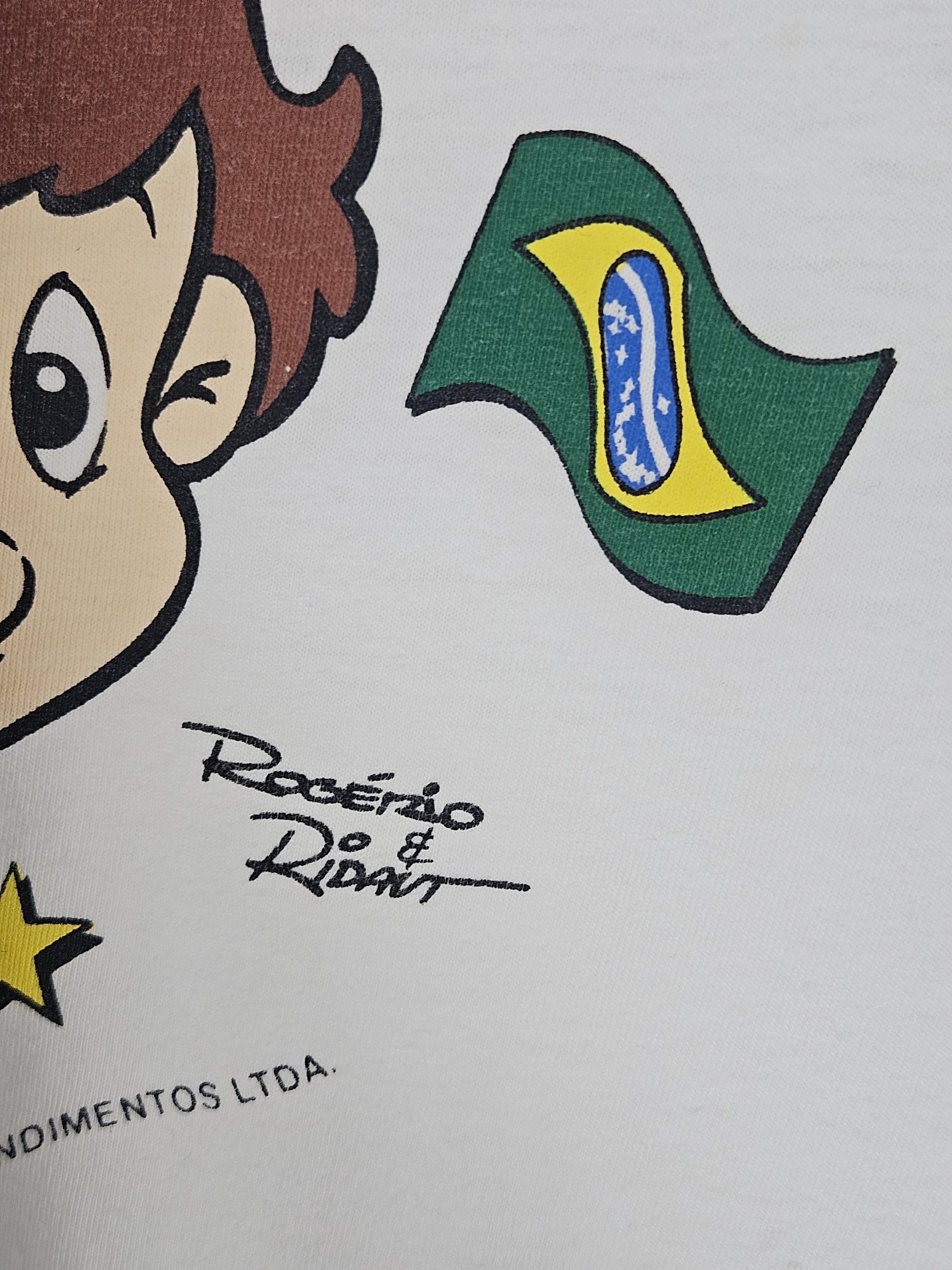 Vintage Vintage Ayrton Senna Formula One 90s Senninha Comic shirt Size US M / EU 48-50 / 2 - 8 Thumbnail