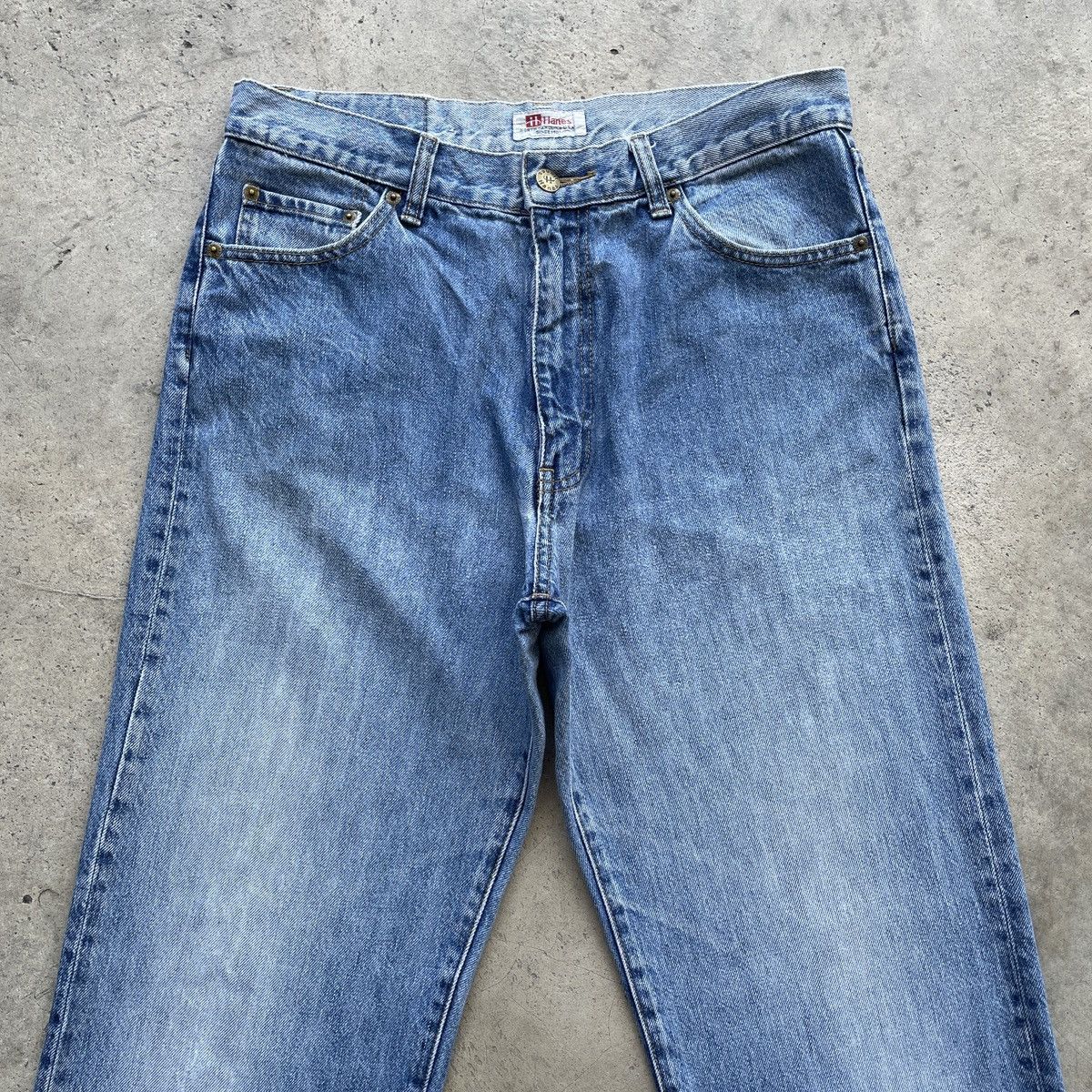 Hanes × Jean × Vintage Vintage Hanes Faded Jeans Denim Pants W32x29.5 Size US 32 / EU 48 - 3 Thumbnail