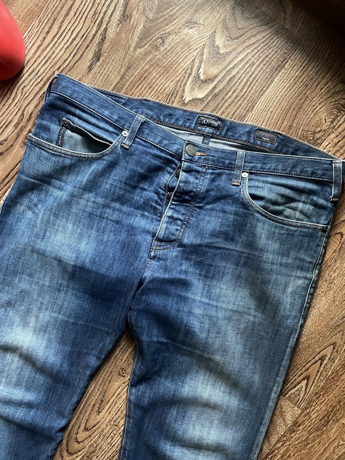 Armani Armani Jeans Metal Logo Pants Blue Mens 38 Size US 38 / EU 54 - 7 Thumbnail