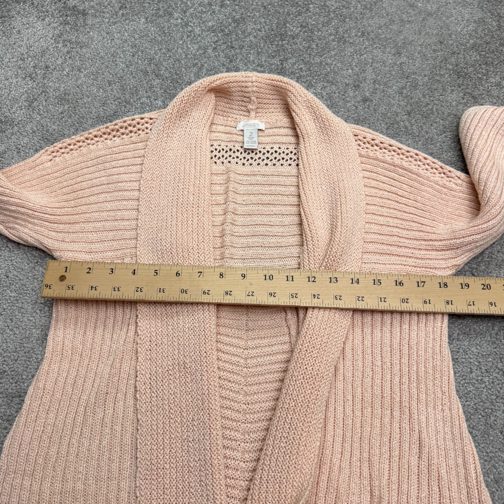 Vintage Chico's Women's Knit Cardigan Sweater Large Pink Casual Long Sleeve Lightweight Fall Spring Winter Size XS / US 0-2 / IT 36-38 - 7 Thumbnail