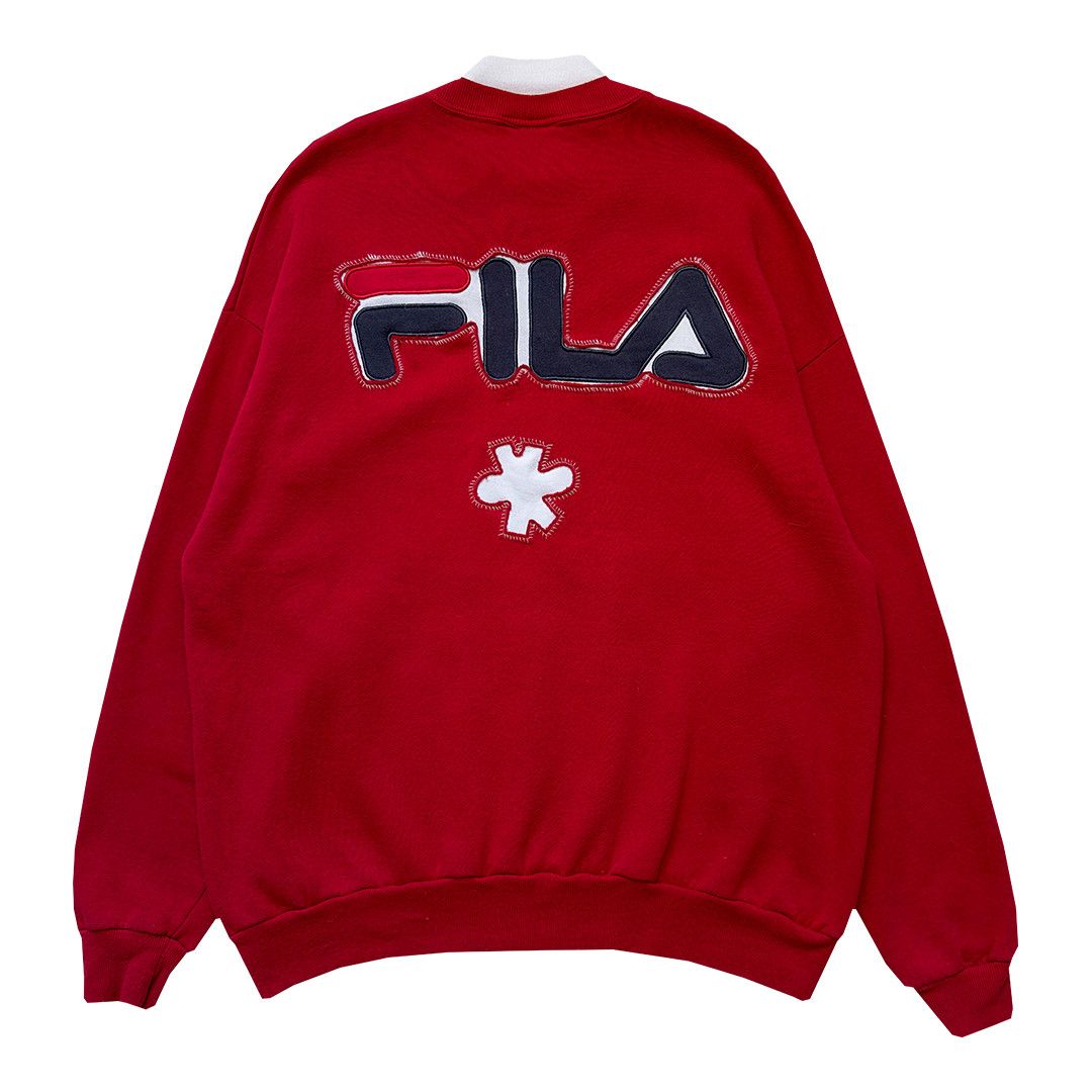 Other Upcycled “CHERRY BOMB” Fila Sweatshirt Size XL / US 12-14 / IT 48-50 - 2 Thumbnail