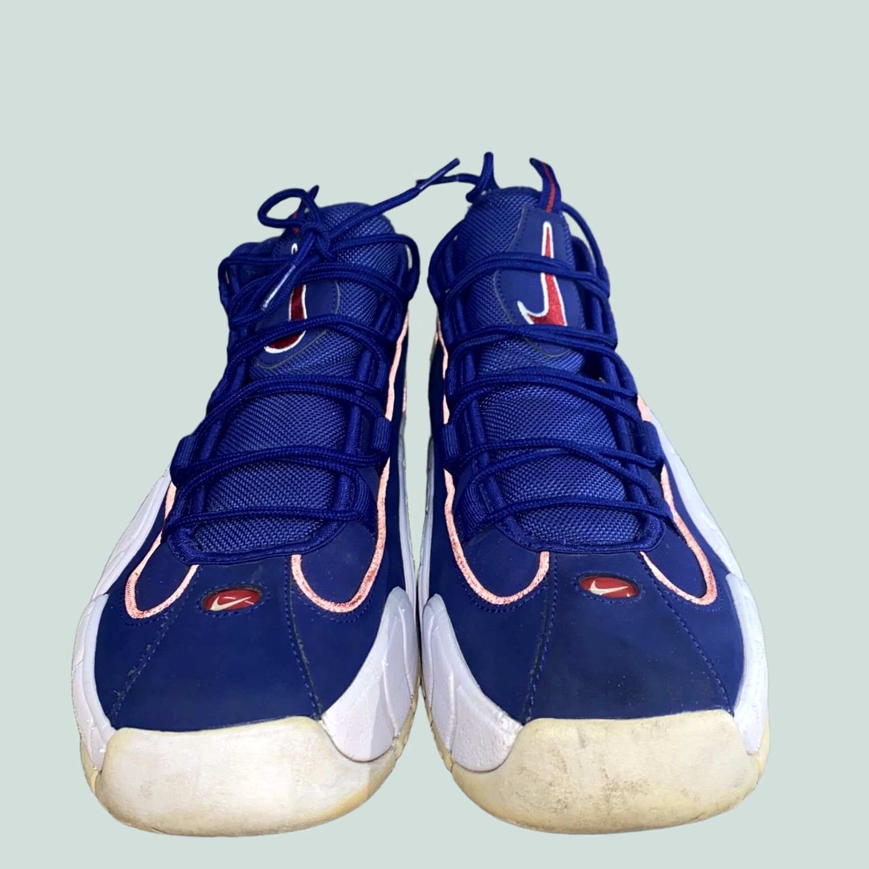 Nike VINTAGE Nike Air Max Penny Sneaker Mens 11 Deep Royal Blue Gym Red 685153-400 USA Olympics Penny Hardaway Reflective Solid Leather Lining Suede Size US 11 / EU 44 - 1 Thumbnail