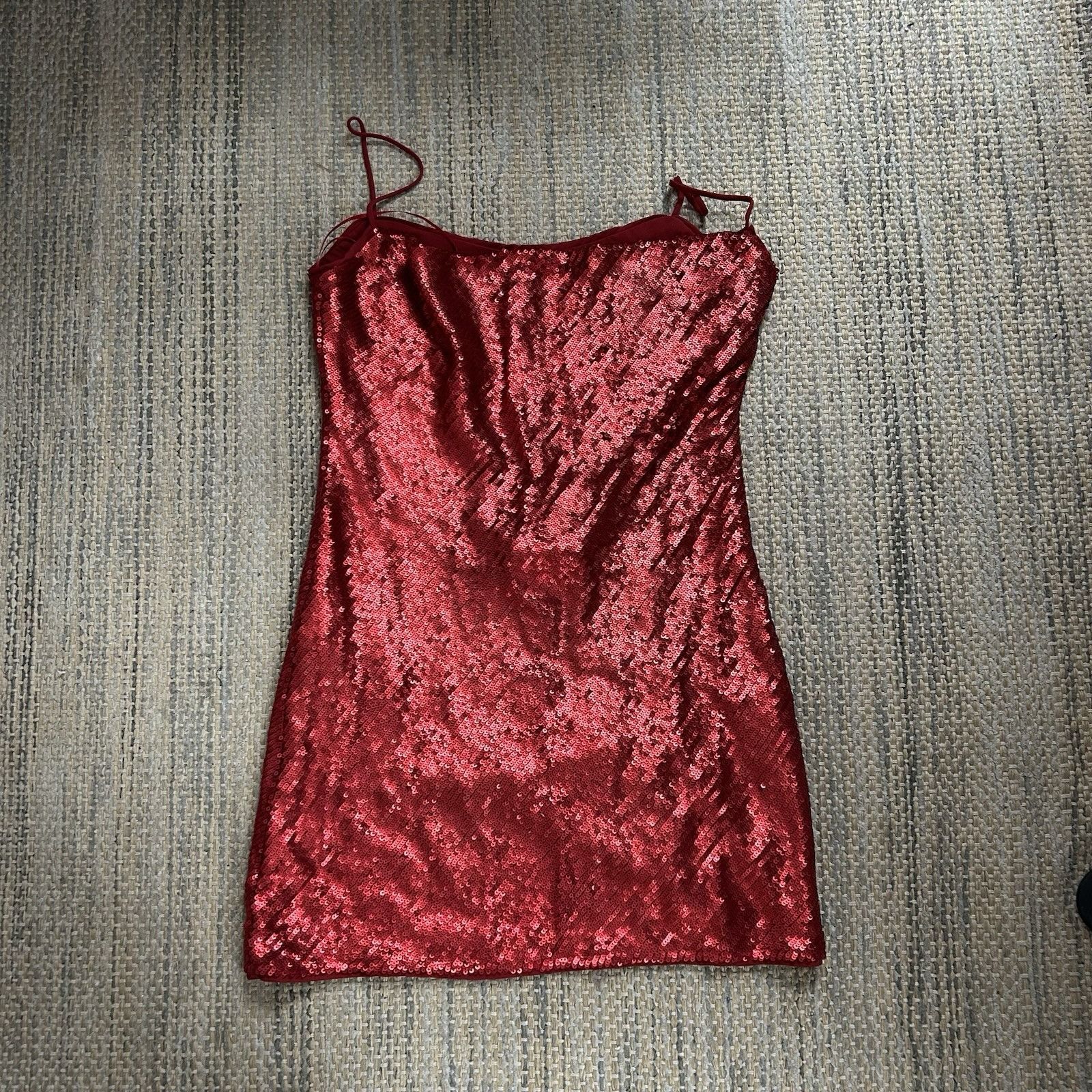 Zara Zara Womens Maroon Red Sequins Sequin Sleeveless Mini Party Size XS / US 0-2 / IT 36-38 - 11 Thumbnail