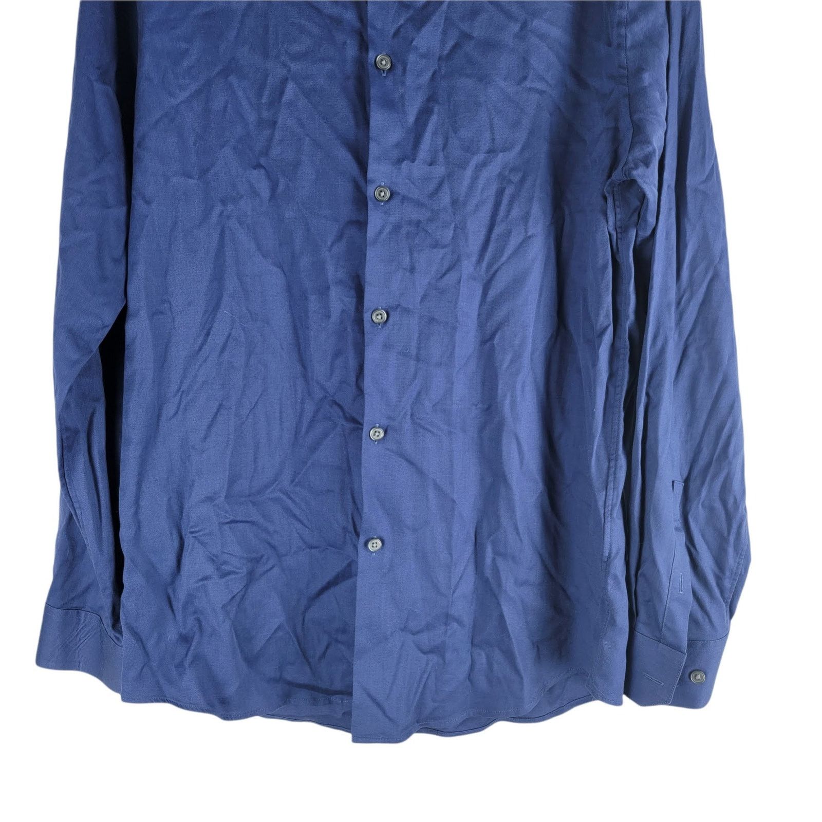 Theory Theory Long Sleeve Button Up Dress Shirt Blue Collared Sz 15 Size US S / EU 44-46 / 1 - 4 Thumbnail