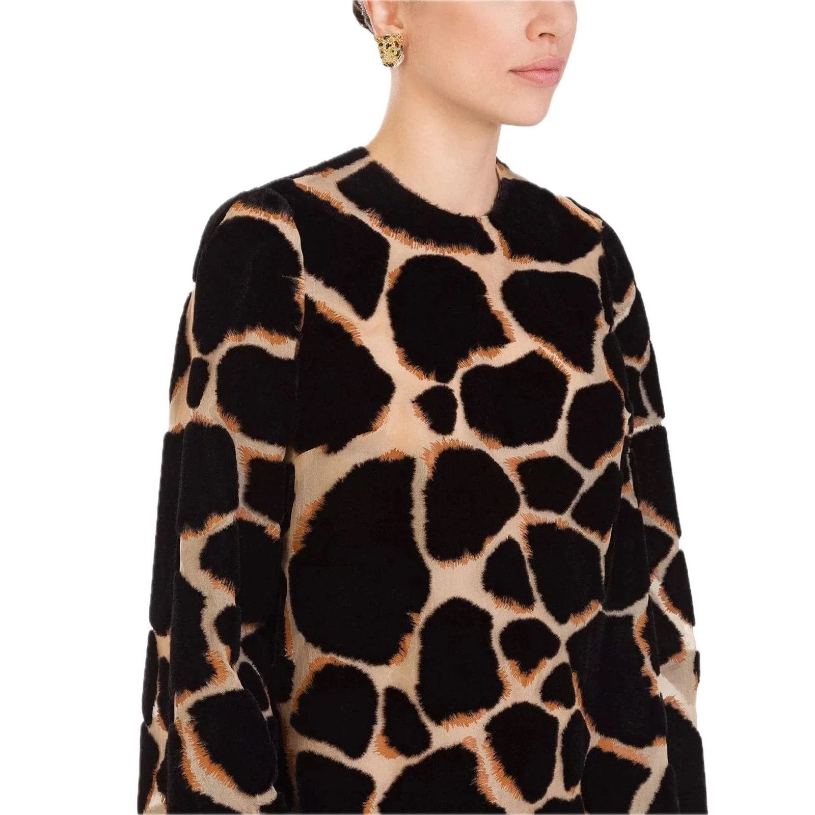 Dolce & Gabbana DOLCE & GABBANA Runway Giraffe Print Mini Dress Brown 42 Size M / US 6-8 / IT 42-44 - 7 Thumbnail