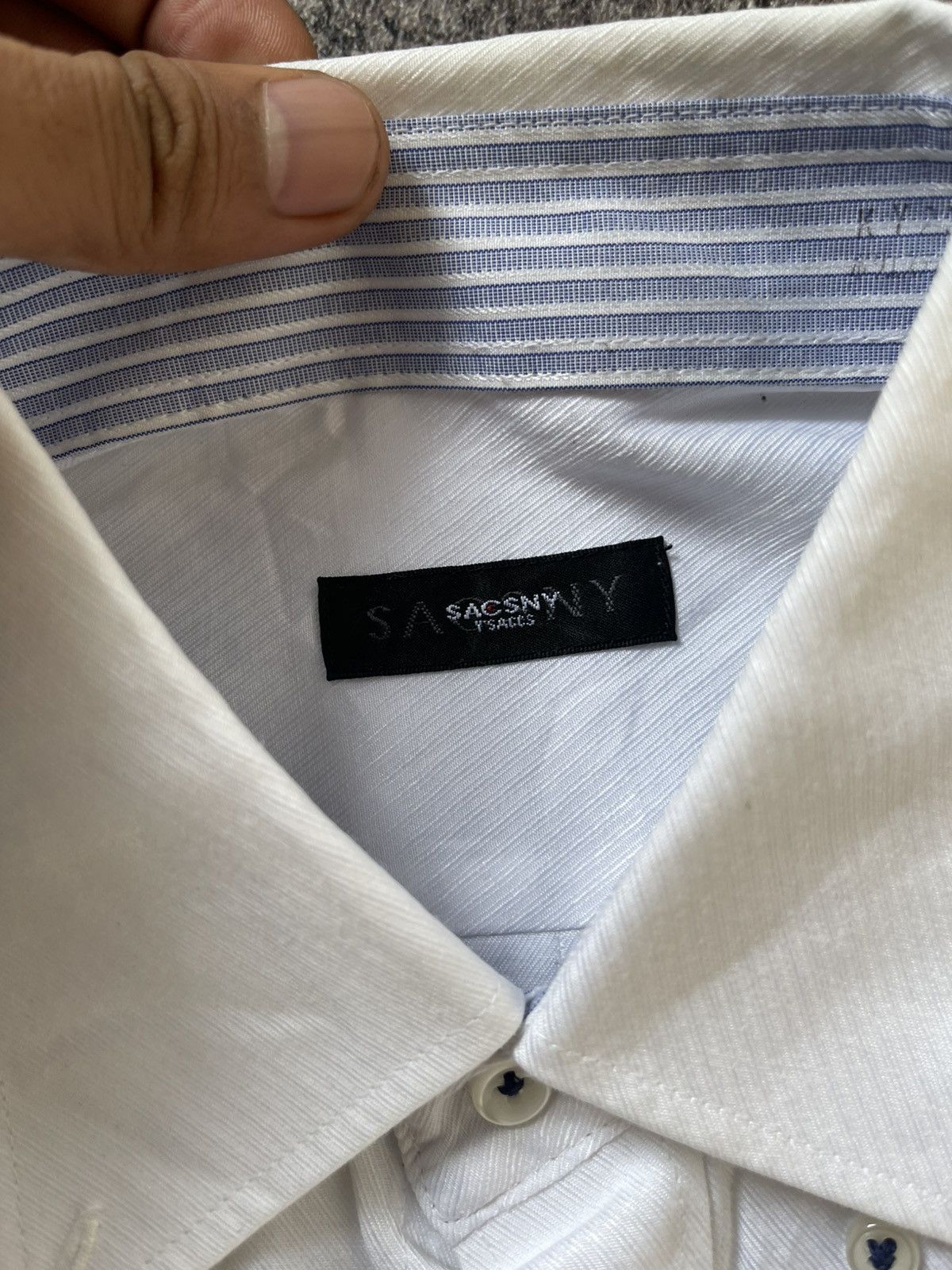Japanese Brand Y’SACSNY WHITE BASIC SHIRT Size US L / EU 52-54 / 3 - 6 Thumbnail