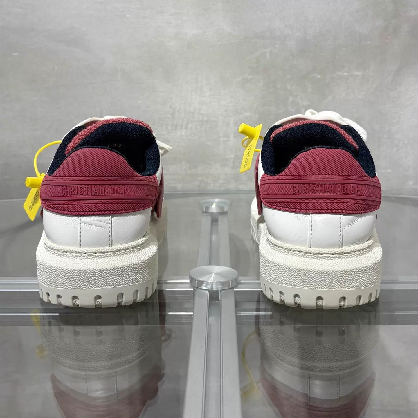 Dior Dior B23 White Red Women's 37 Sneakers Size US 6.5 / IT 36.5 - 6 Thumbnail