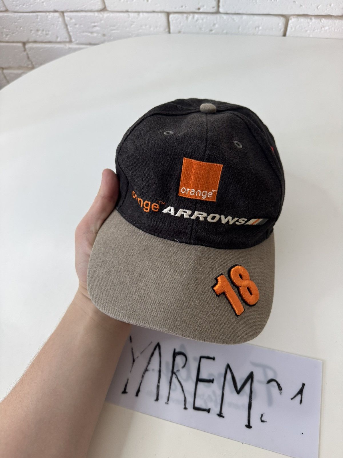 Vintage Orange Arrows F1 Team Pedro Delarosa Formula One cap hat Size ONE SIZE - 2 Thumbnail