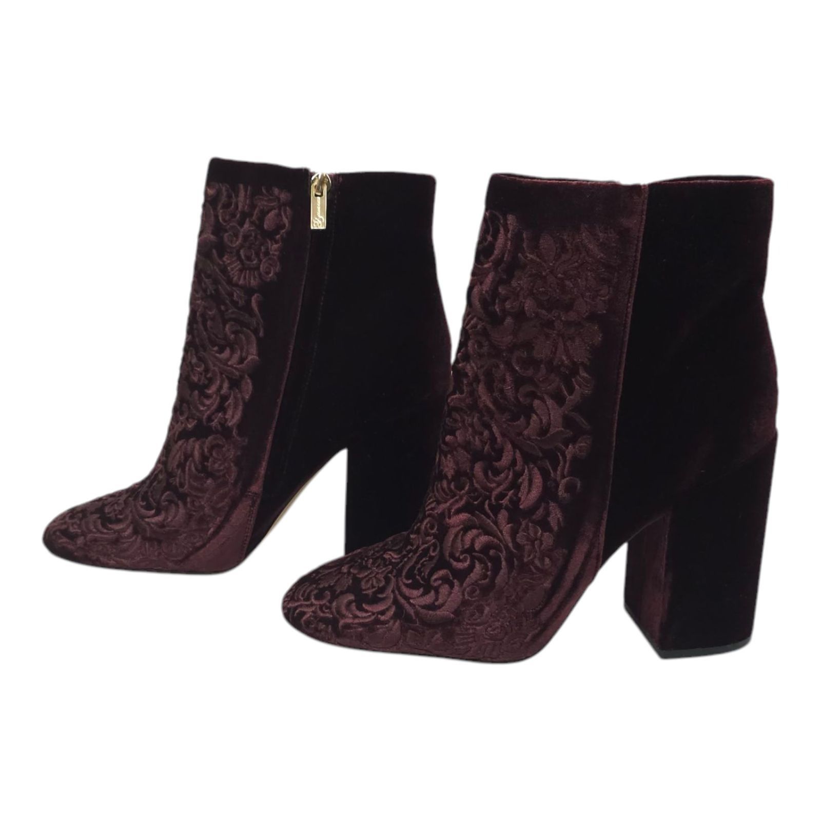 Jessica Simpson Jessica Simpson Wovella Velvet Embroidered Ankle Boots Women Size US 9 / IT 39 - 12 Thumbnail