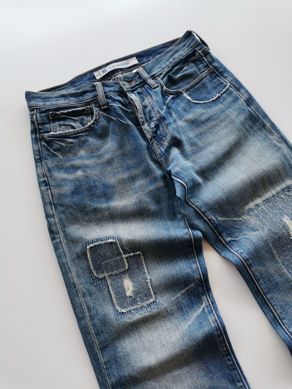 Gap × Kapital Gap Patchwork Slim Boot Flare Size US 28 / EU 44 - 7 Thumbnail