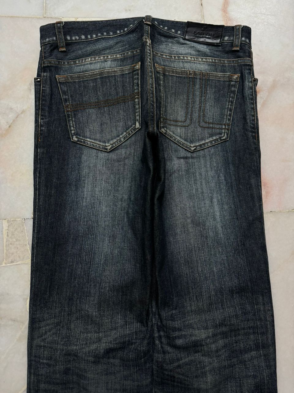 Lanvin 💥Insane💥 90s Lanvin Collection Rusty Sick Mudwash Dark Jean Size US 32 / EU 48 - 15 Thumbnail