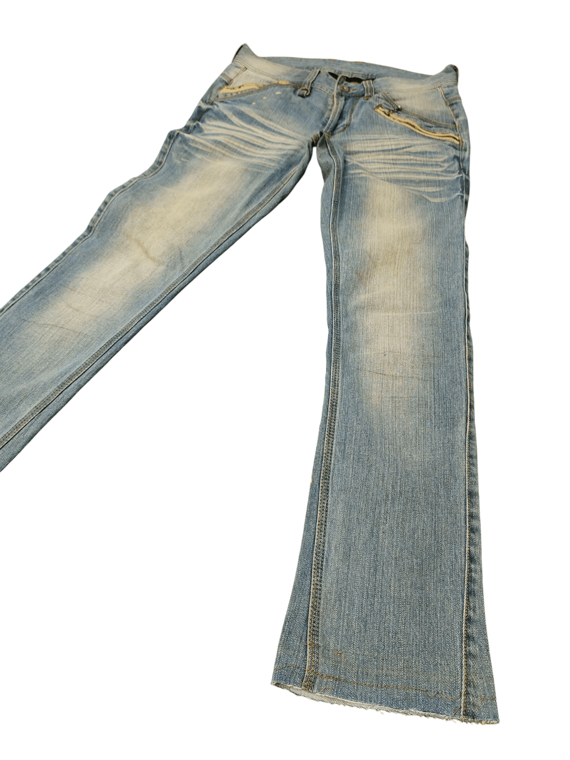 If Six Was Nine Flare Jeans Shinehill Japan Distress Denim Bootcut