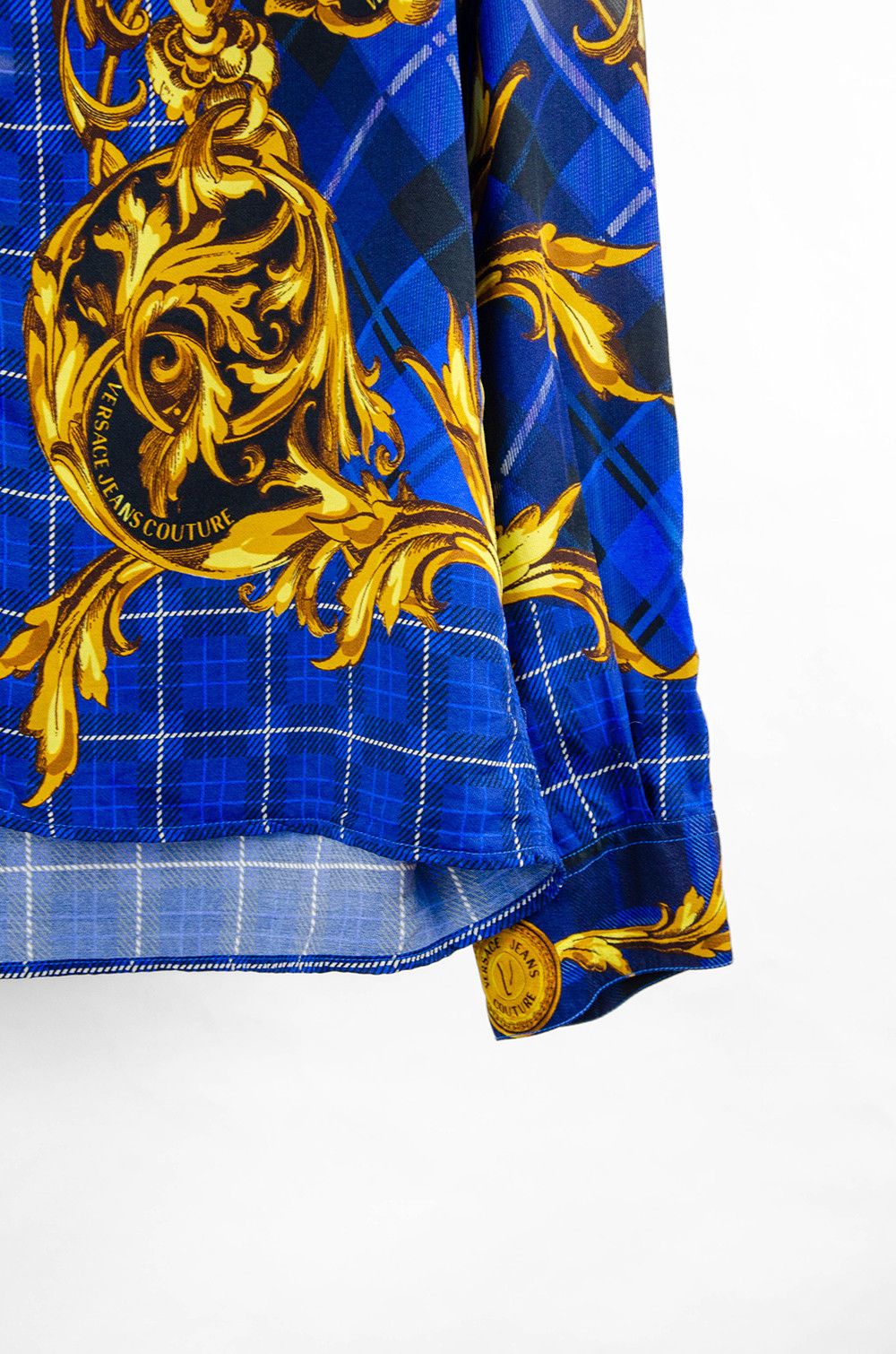 Versace Jeans Couture Versace Jeans Couture Baroque Shirt Blue - Size M Size US XS / EU 42 / 0 - 3 Thumbnail