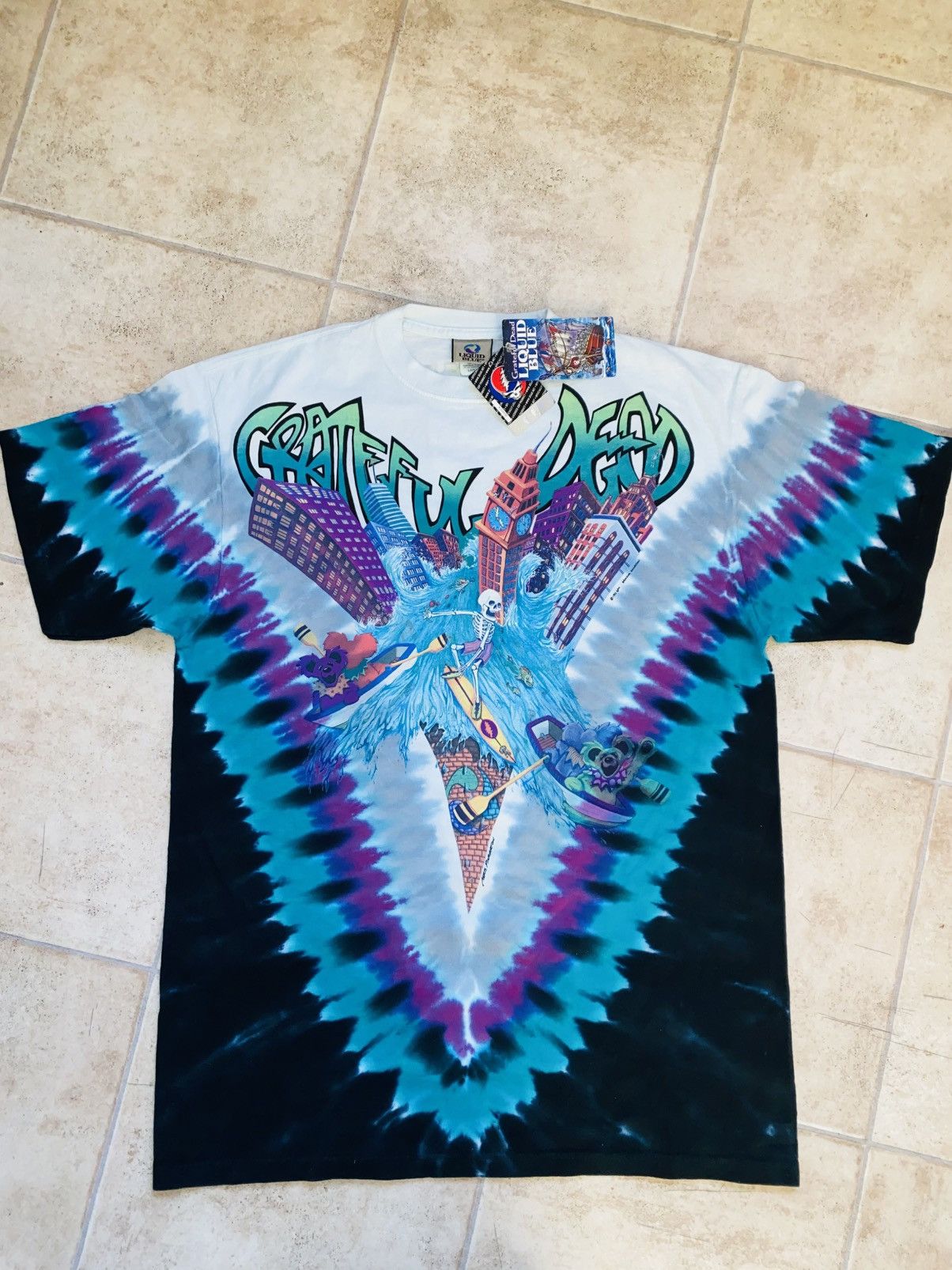 Grateful Dead × Liquid Blue Liquid Blue USA Wake Of Flood 1992 NikeSB Pleasures Size US L / EU 52-54 / 3 - 1 Thumbnail