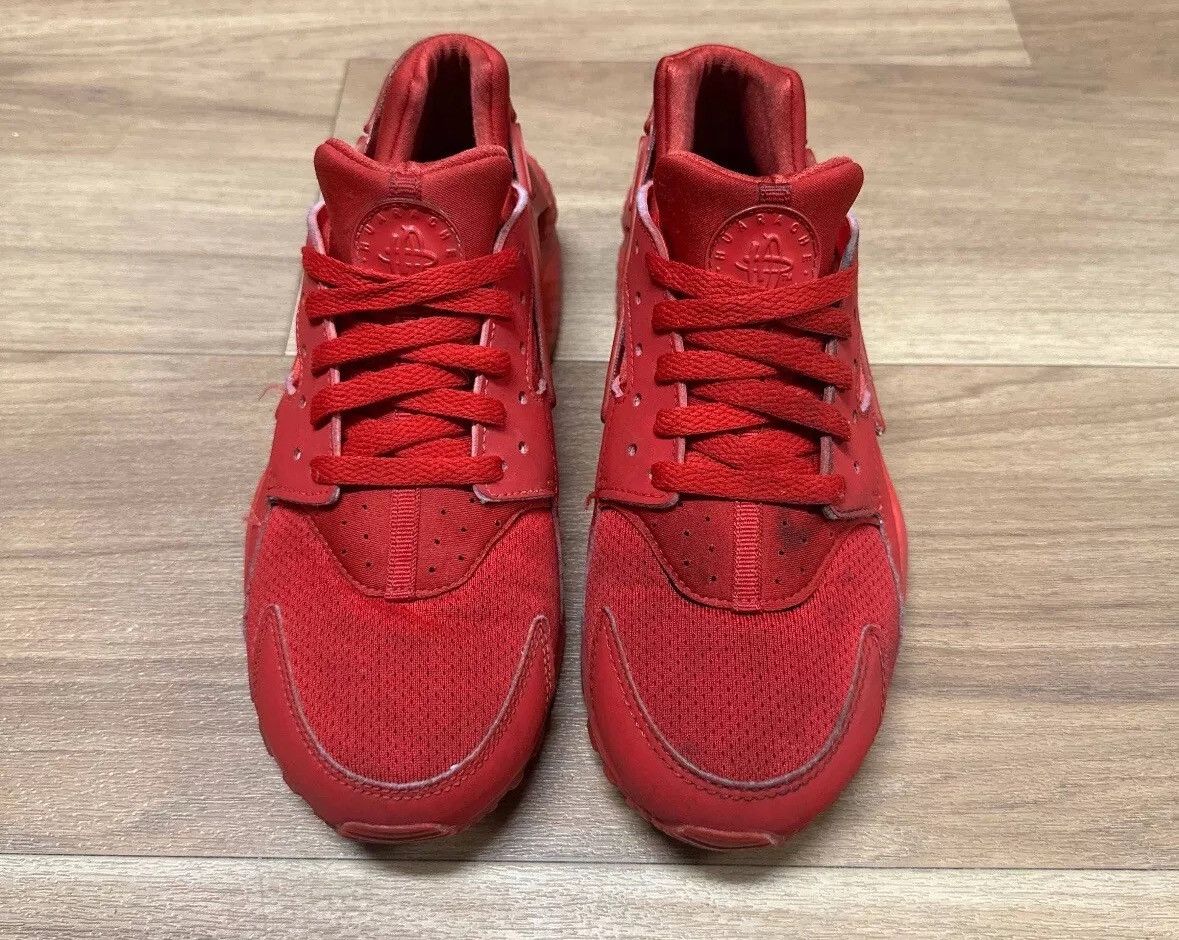 Nike Nike Huarache Run Low Triple Red Size US 7 / EU 40 - 4 Thumbnail
