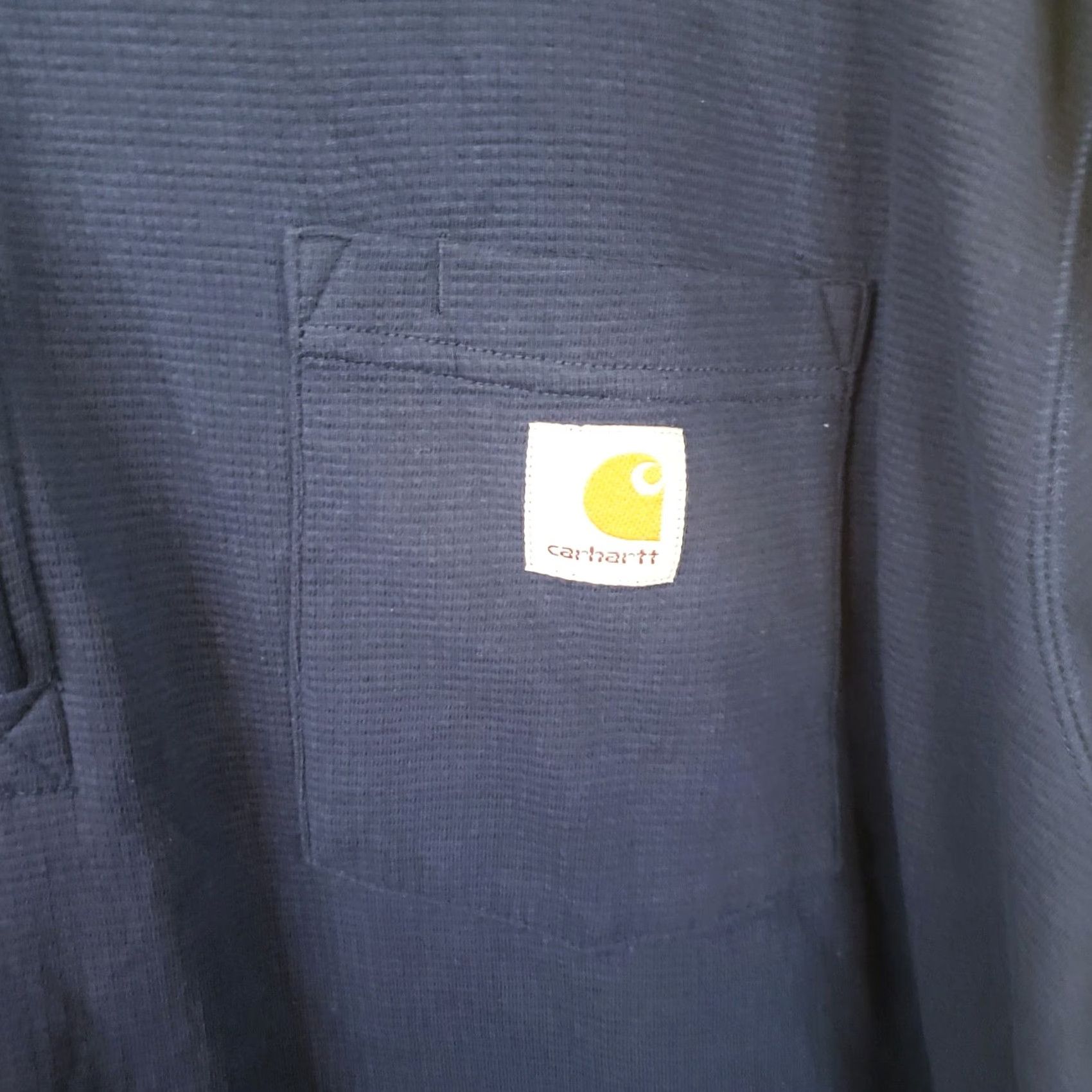 Carhartt Carhartt Sweatshirt 1/4 Zip Pullover Mens 2XLT Navy Logo Solid Relaxed Big & Tall Size US XXL / EU 58 / 5 - 4 Thumbnail