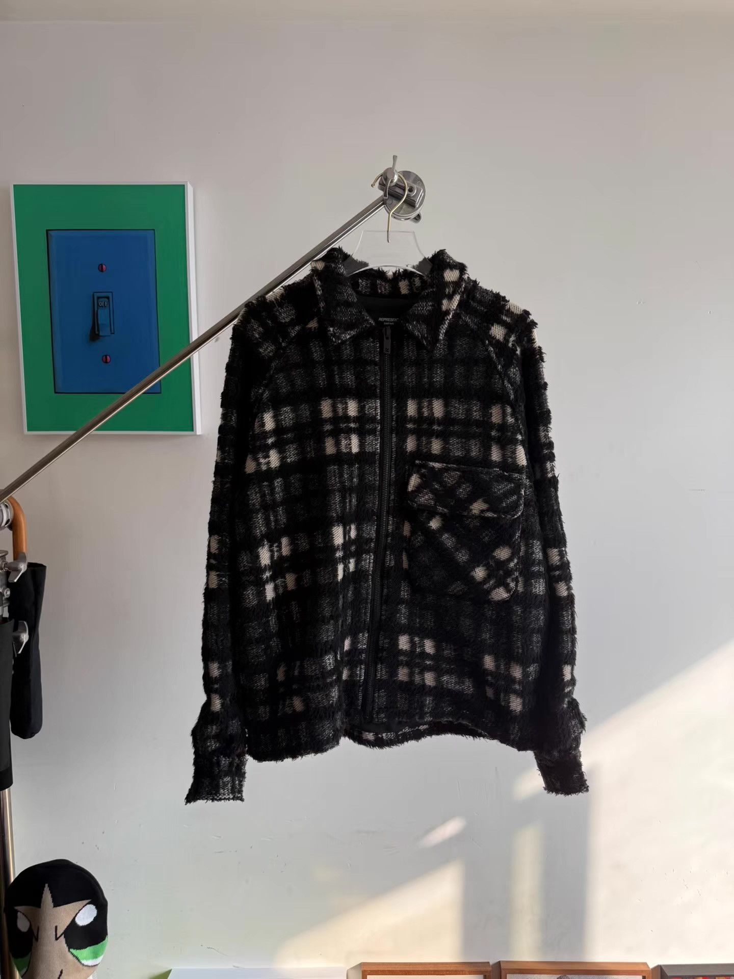 Represent Clo. Represent Black Plaid Coat Q17 Size US M / EU 48-50 / 2 - 1 Thumbnail