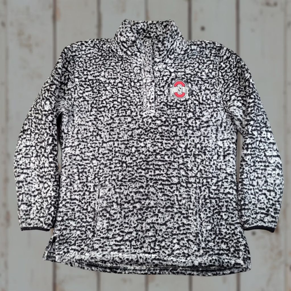 Vintage Ohio State Buckeyes Sherpa Fleece Pullover Jacket Coat Womens L Size L / US 10 / IT 46 - 1 Thumbnail