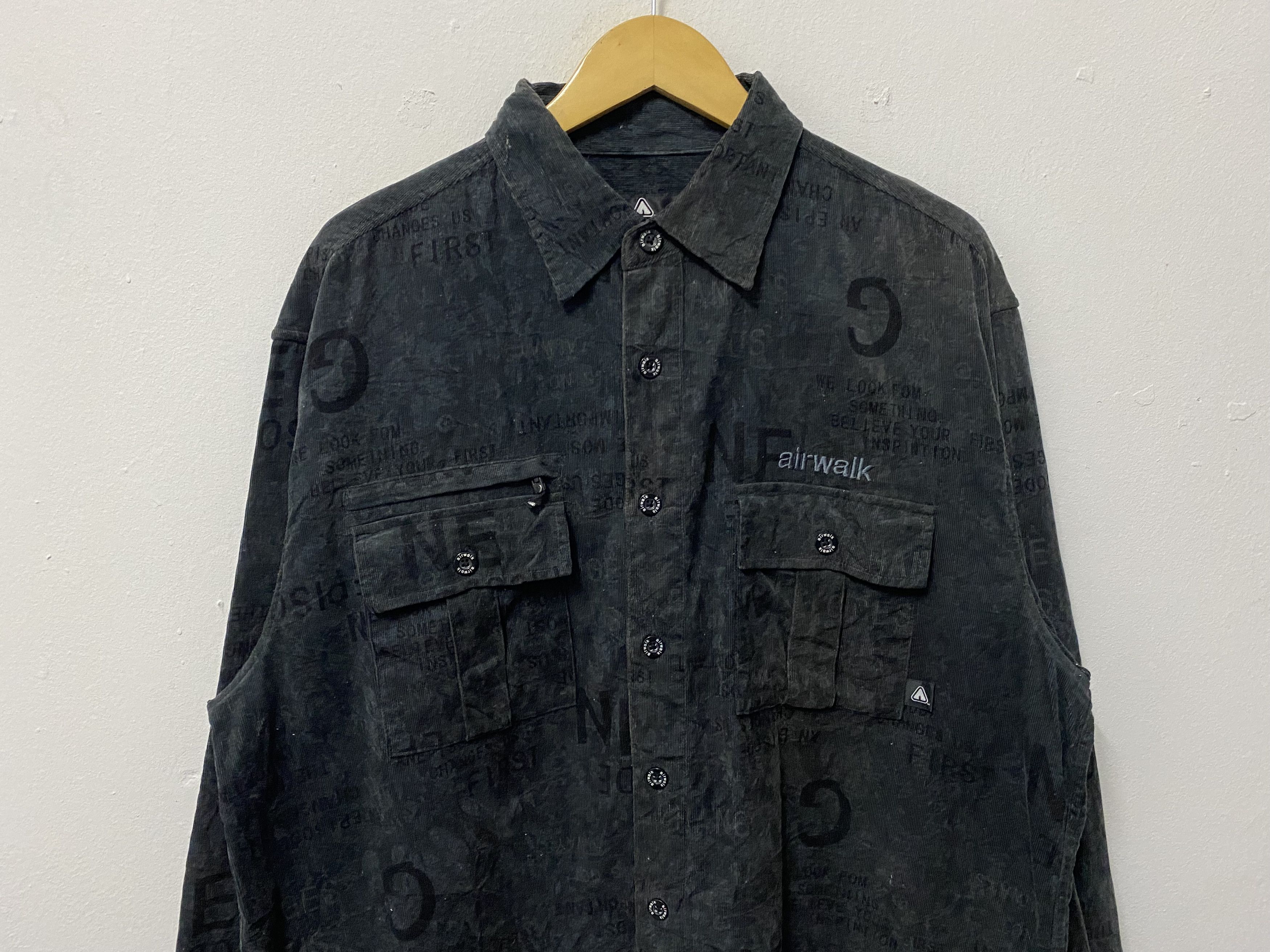 Airwalk Airwalk Corduroy Flannel Workwear Hype Shirts Size US XXL / EU 58 / 5 - 4 Thumbnail