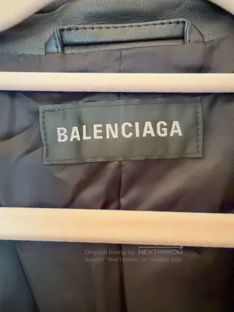 Balenciaga Balenciaga Lamb Leather Shoulder Logo Suit Size XXS / US 00 / IT 34 - 5 Thumbnail