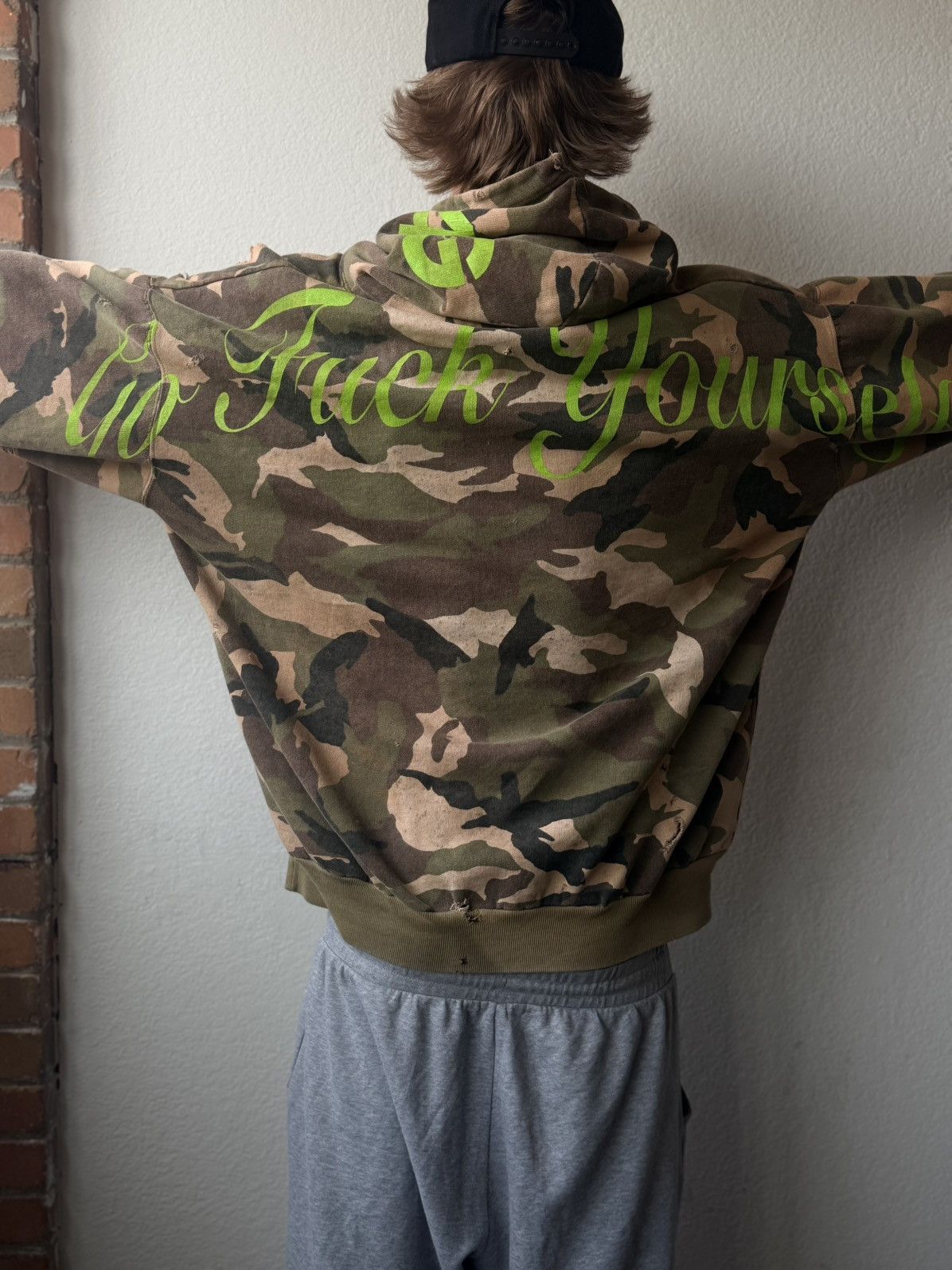 4GSELLER 4g Camo Distressed GFYS Hoodie Size US L / EU 52-54 / 3 - 4 Thumbnail