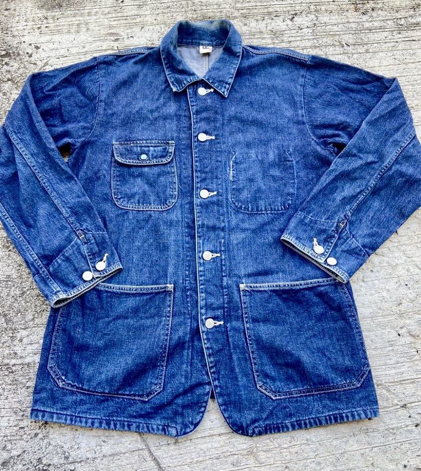 45rpm Vintage Indigo Denim Work Jacket Button R 45RPM Japan Made Size US L / EU 52-54 / 3 - 1 Thumbnail