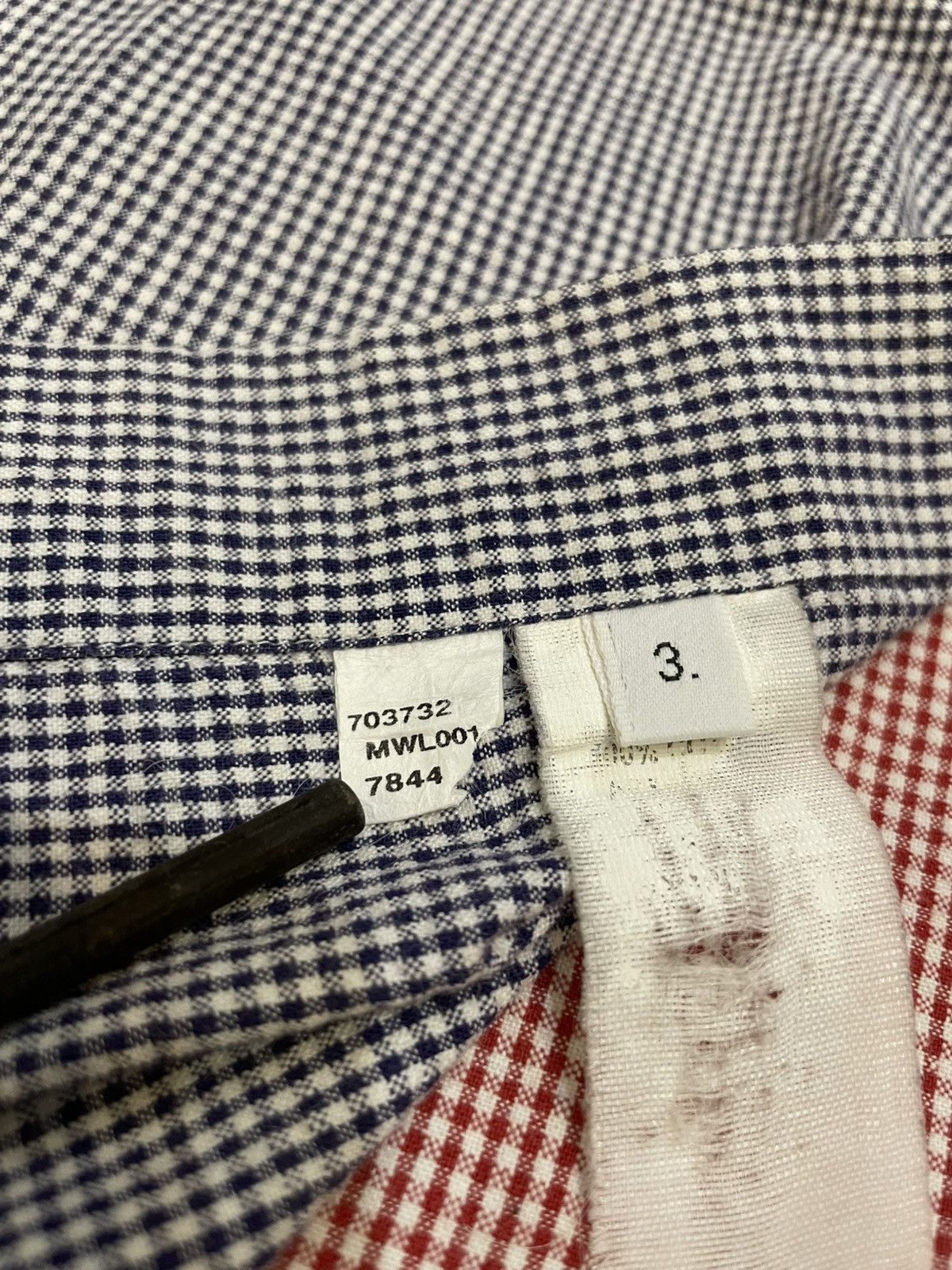 Thom Browne Thom Browne Oxford Patchwork Panel Striped Gingham Shirt Size US M / EU 48-50 / 2 - 7 Thumbnail