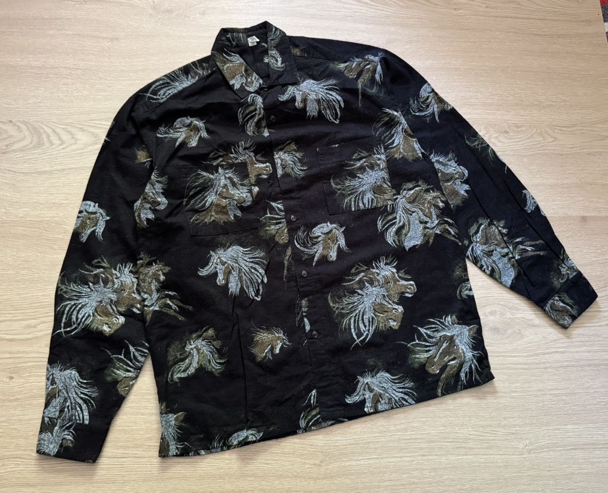 Vintage Vintage 00’s Hoofland Horses Western All Over Print Shirt Size US XL / EU 56 / 4 - 1 Thumbnail