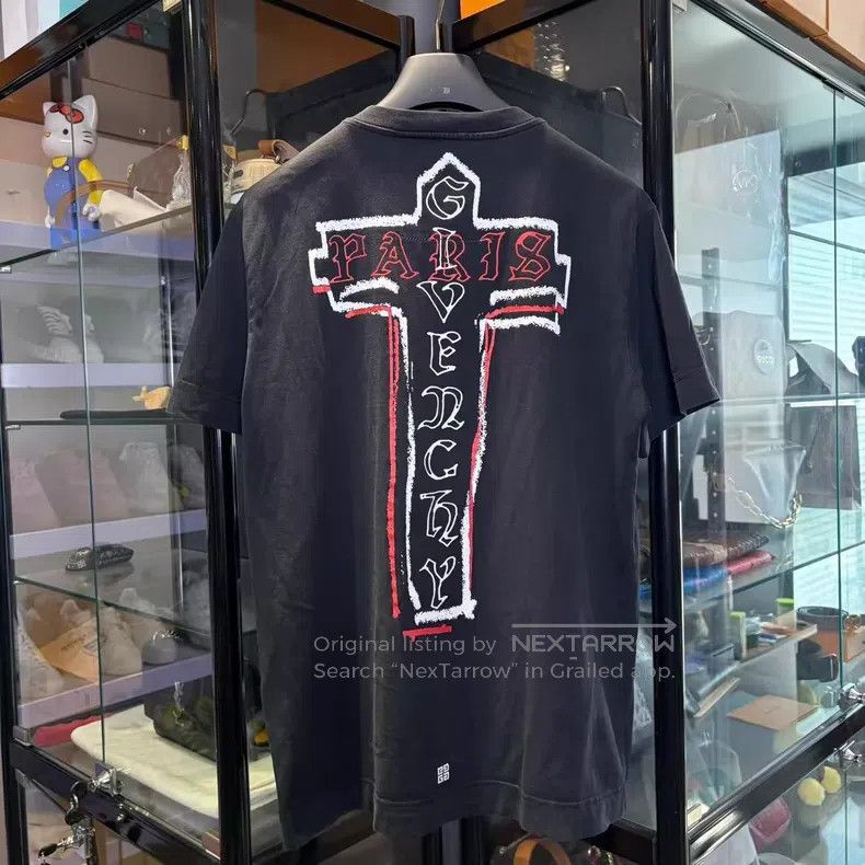 Givenchy Givenchy Black Cross Back Short Sleeve Size US L / EU 52-54 / 3 - 2 Thumbnail