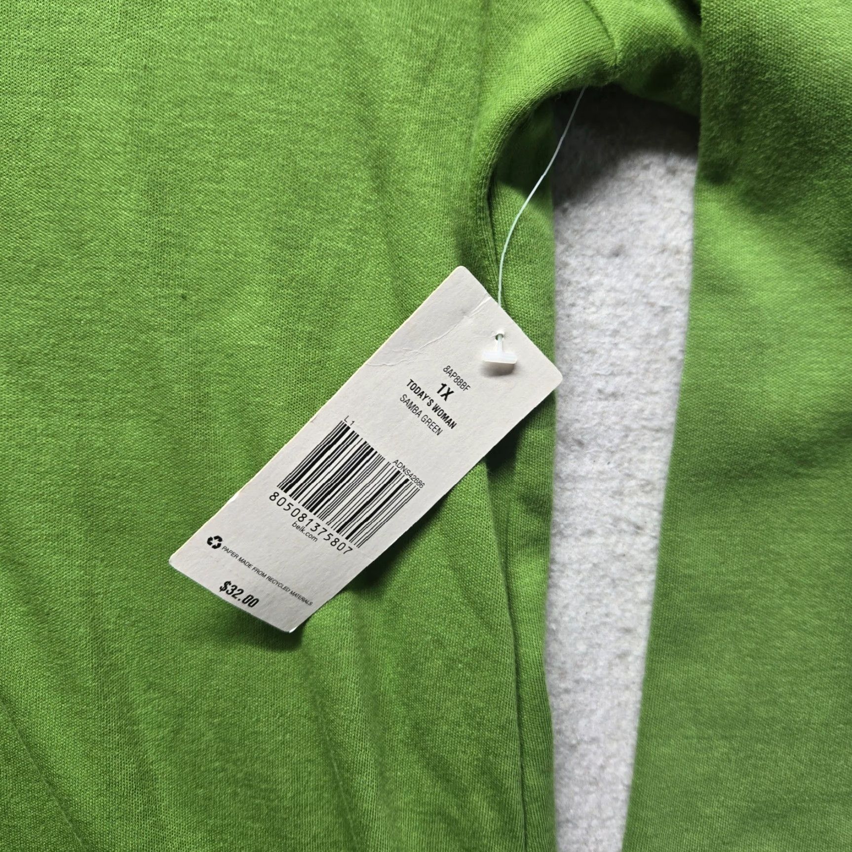 Vintage Kim Rogers Solid Green Long Sleeve Blouse Shirt 1X Women Casual Work Shirt Green 1X Womens Size XL / US 12-14 / IT 48-50 - 5 Thumbnail