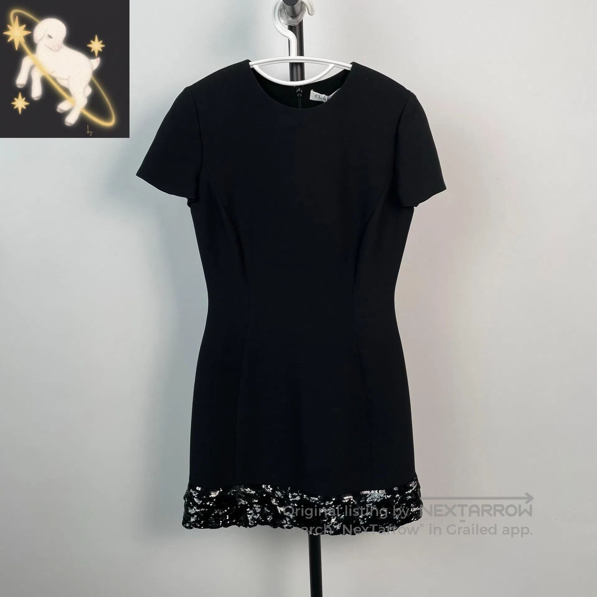 Dior Dior Black Heavy Skirt with Beaded and Sequined Decoration Size XXS / US 00 / IT 34 - 1 Thumbnail