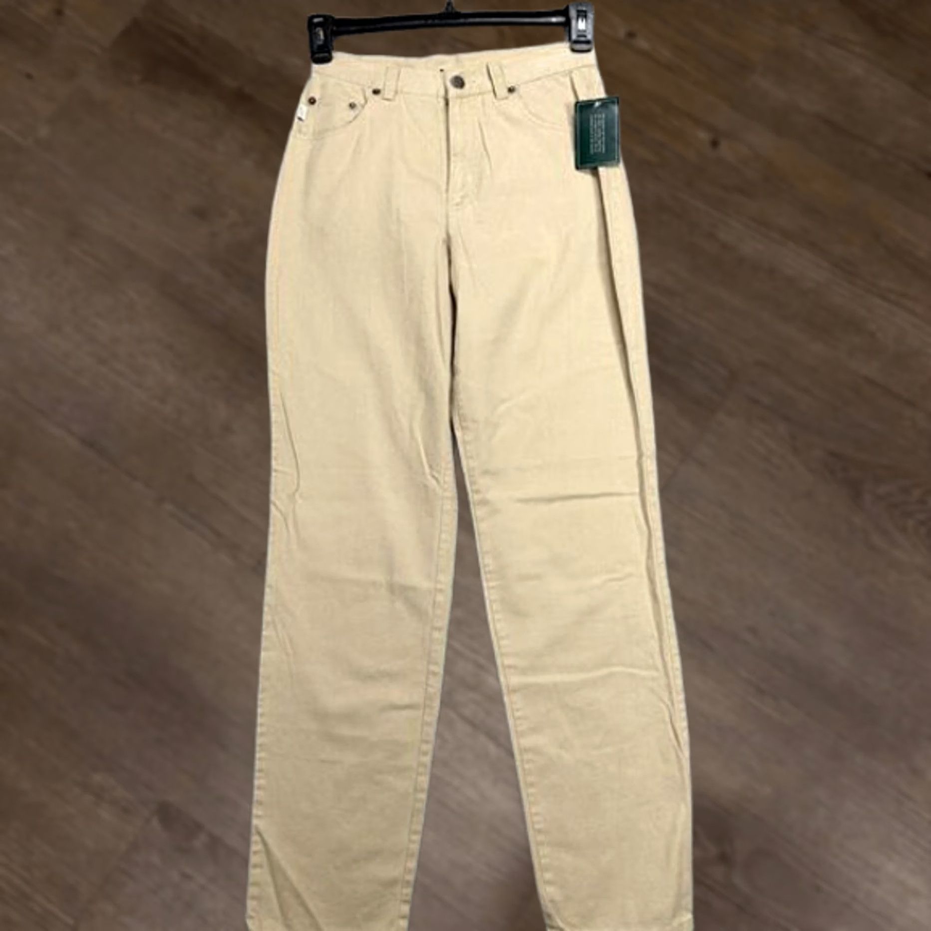 Ralph Lauren Lauren Ralph Lauren Womens 4 Khaki Classic Fit Pants Jeans Beige 28X30 New with Tags Mens? Size 27" / US 4 / IT 40 - 1 Thumbnail
