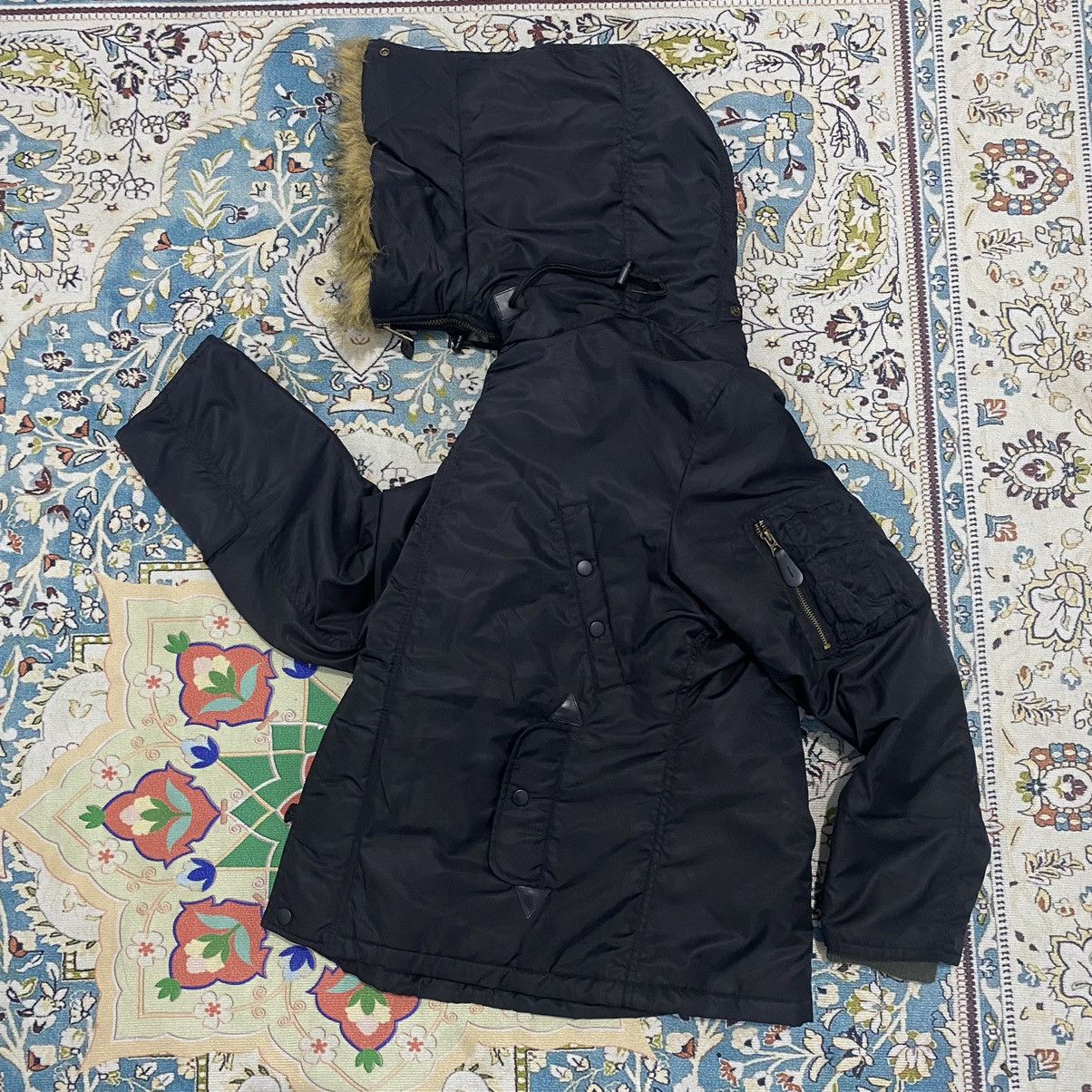 image of If Six Was Nine x Le Grande Bleu L G B Type N-2B Fur Faux Military Jacket - Goa Military Style in B