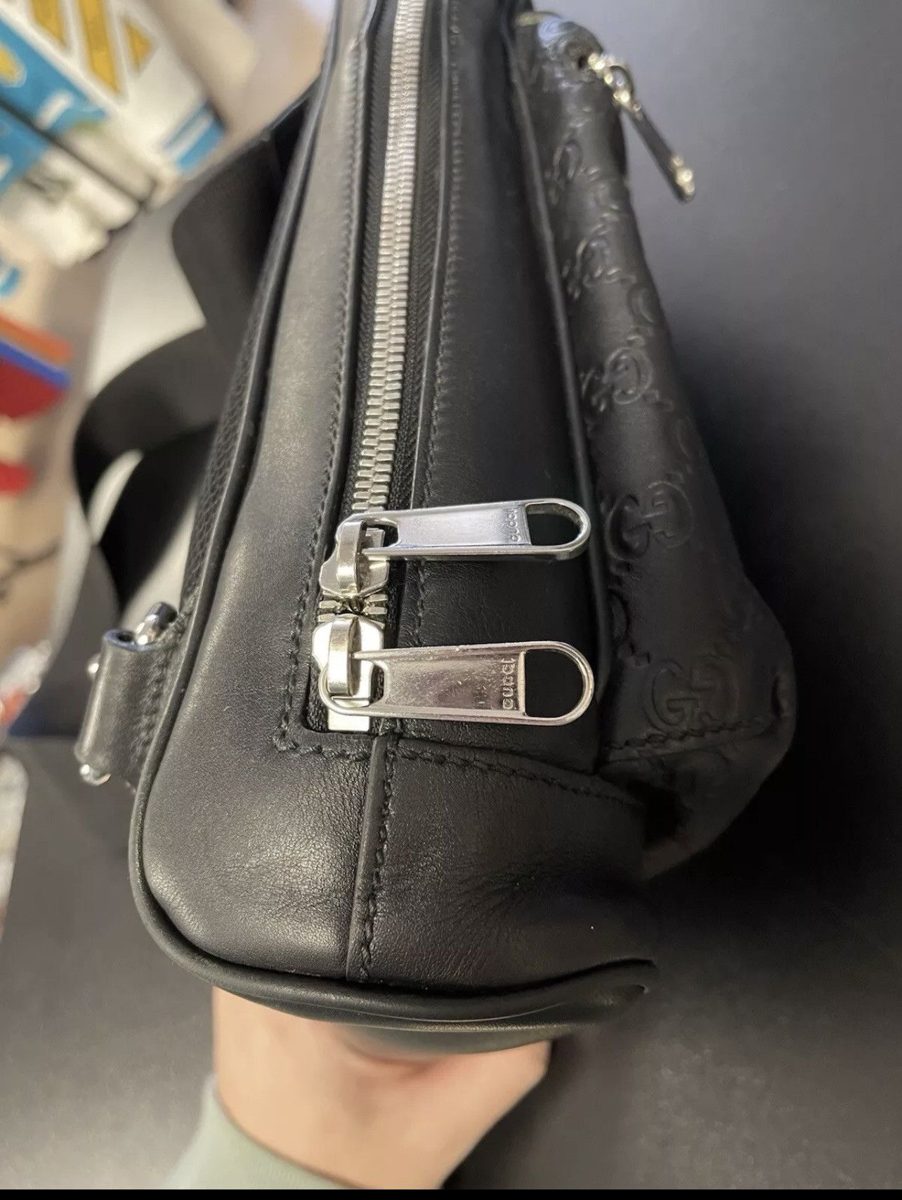 Gucci GUCCI Guccisima Shoulder Bag Leather Black Silver Hardware Size ONE SIZE - 8 Thumbnail
