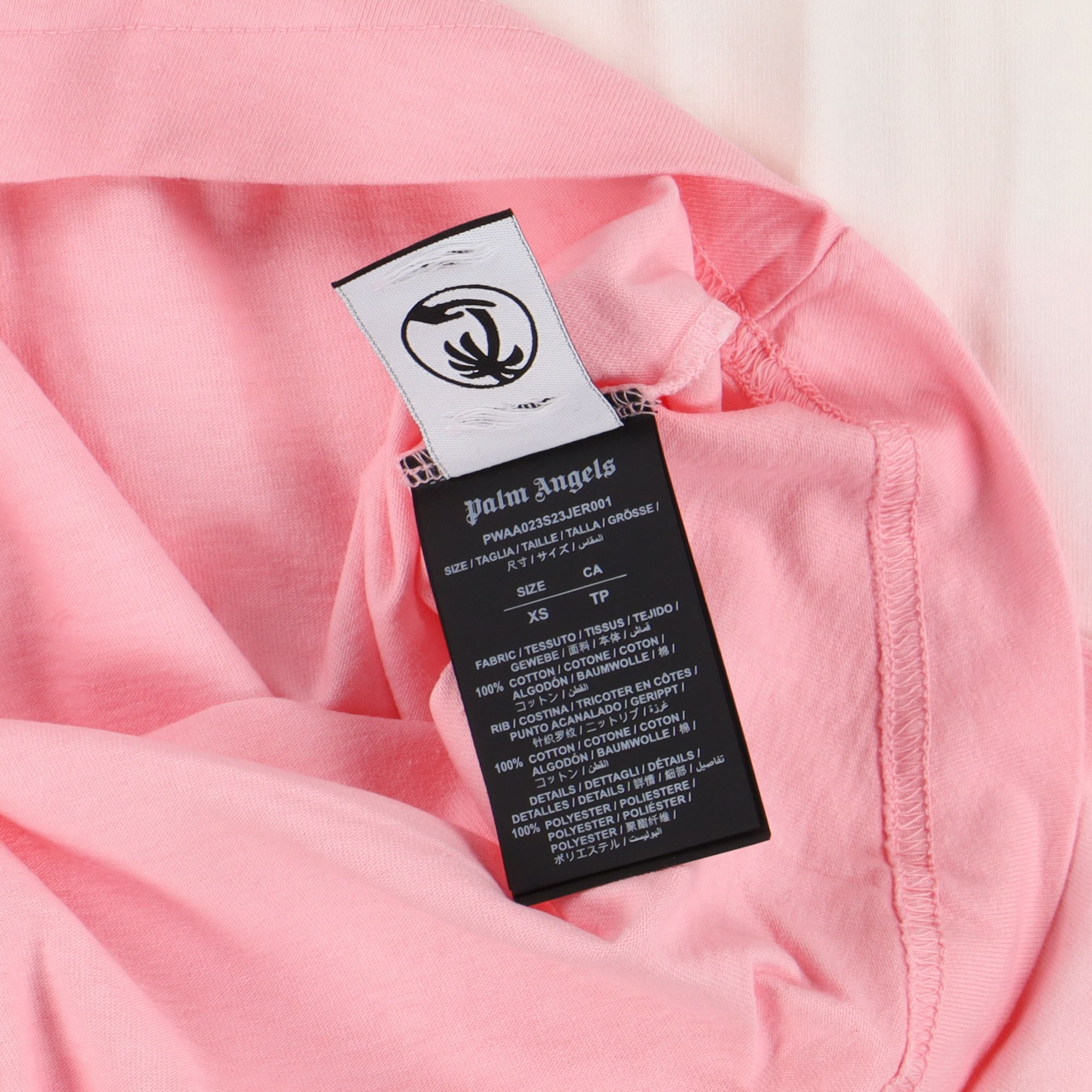 Pink Gradient Back Logo Oversized T-Shirt