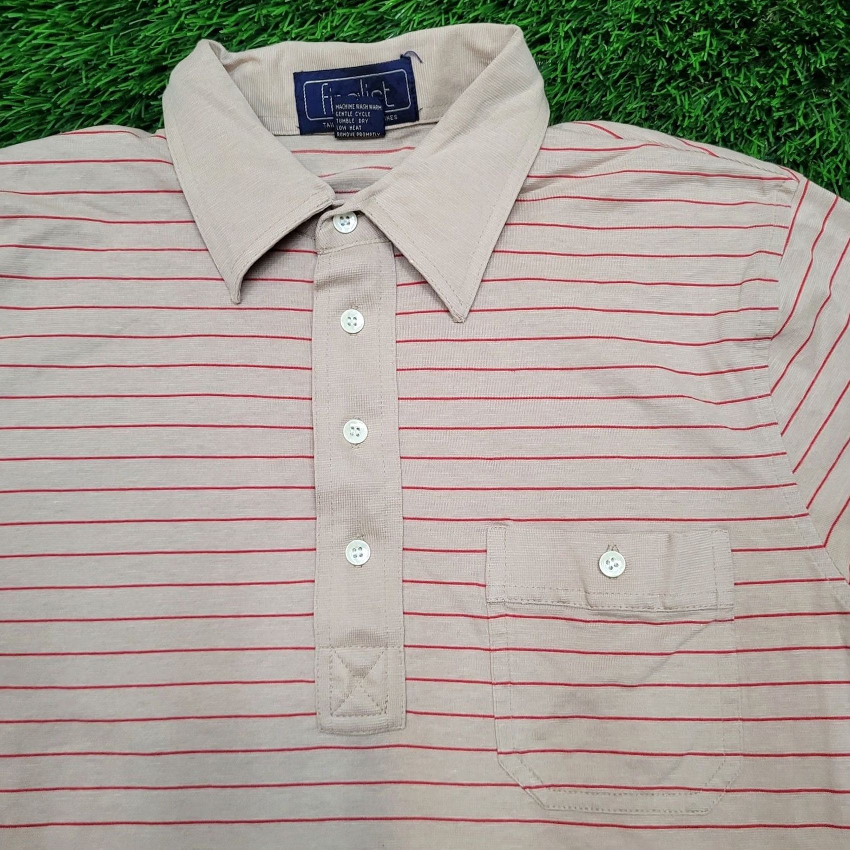 Vintage VTG Finalist Dagger Collar Knit Polo Mens XS Horizontal Stripe Shirt Size US XS / EU 42 / 0 - 2 Thumbnail