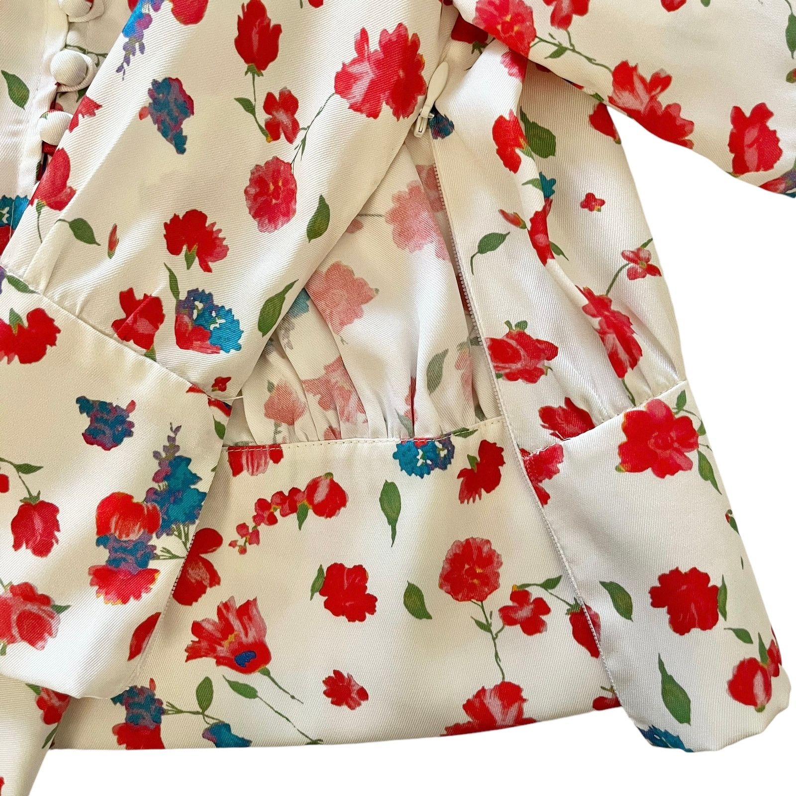 The Kooples The Kooples Country Flowers Puff Sleeve Crop Top Blouse Size M / US 6-8 / IT 42-44 - 8 Thumbnail