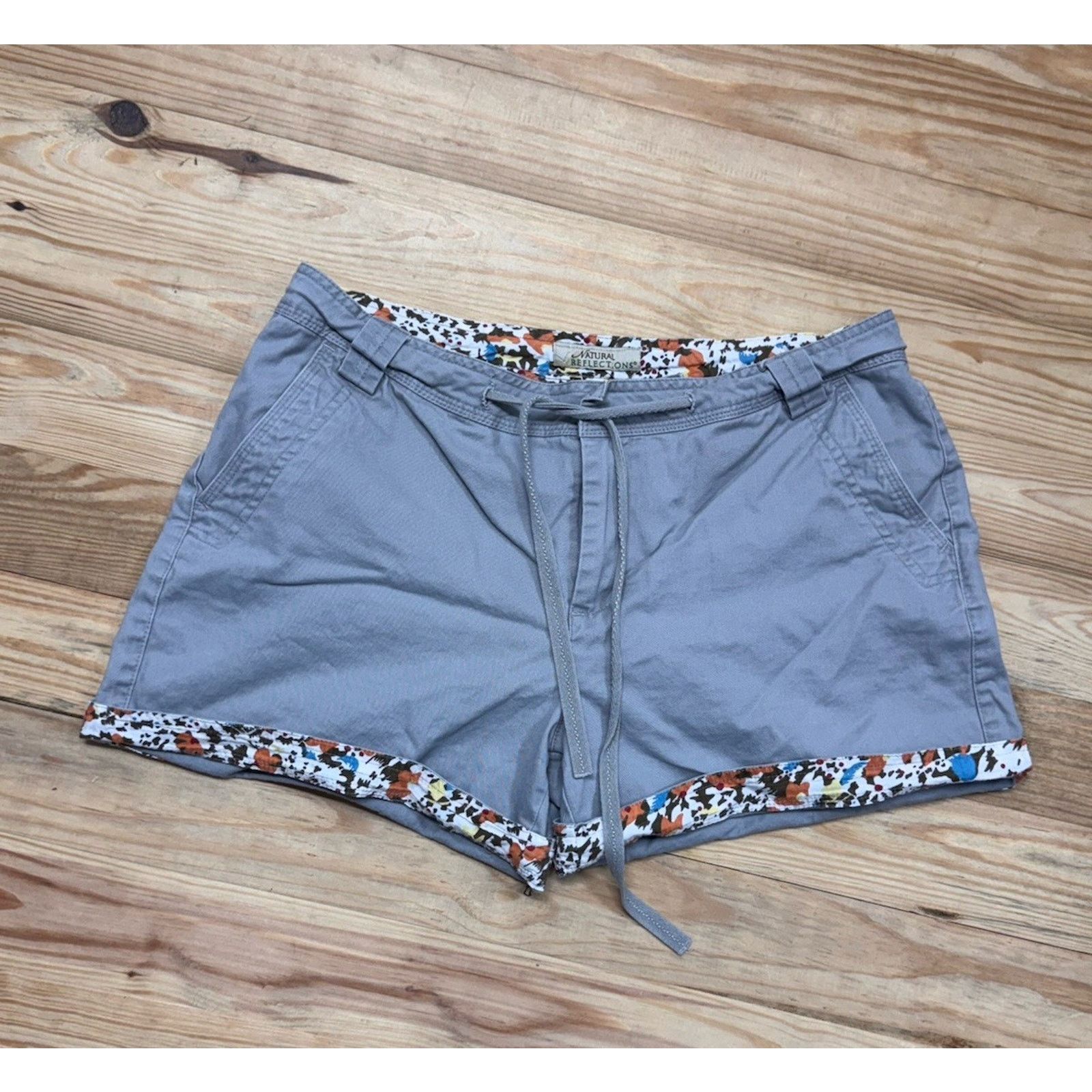 Other Natural Reflections Shorts Womens Sz 12 Gray Chino Size 34" / US 12 / IT 48 - 2 Thumbnail