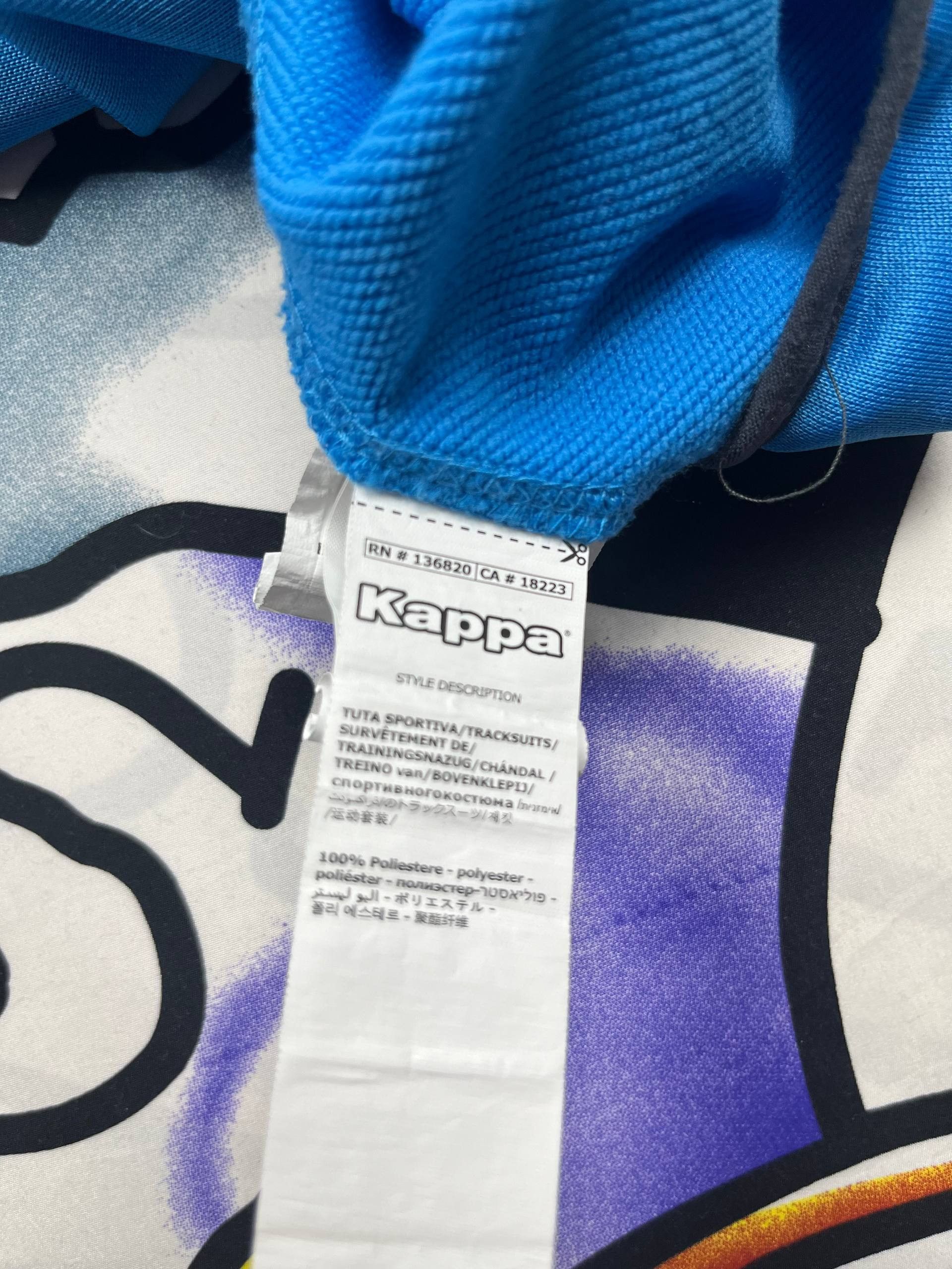 Kappa Kappa ssc Napoli Jersey football sport mens jacket blue Size US L / EU 52-54 / 3 - 7 Thumbnail