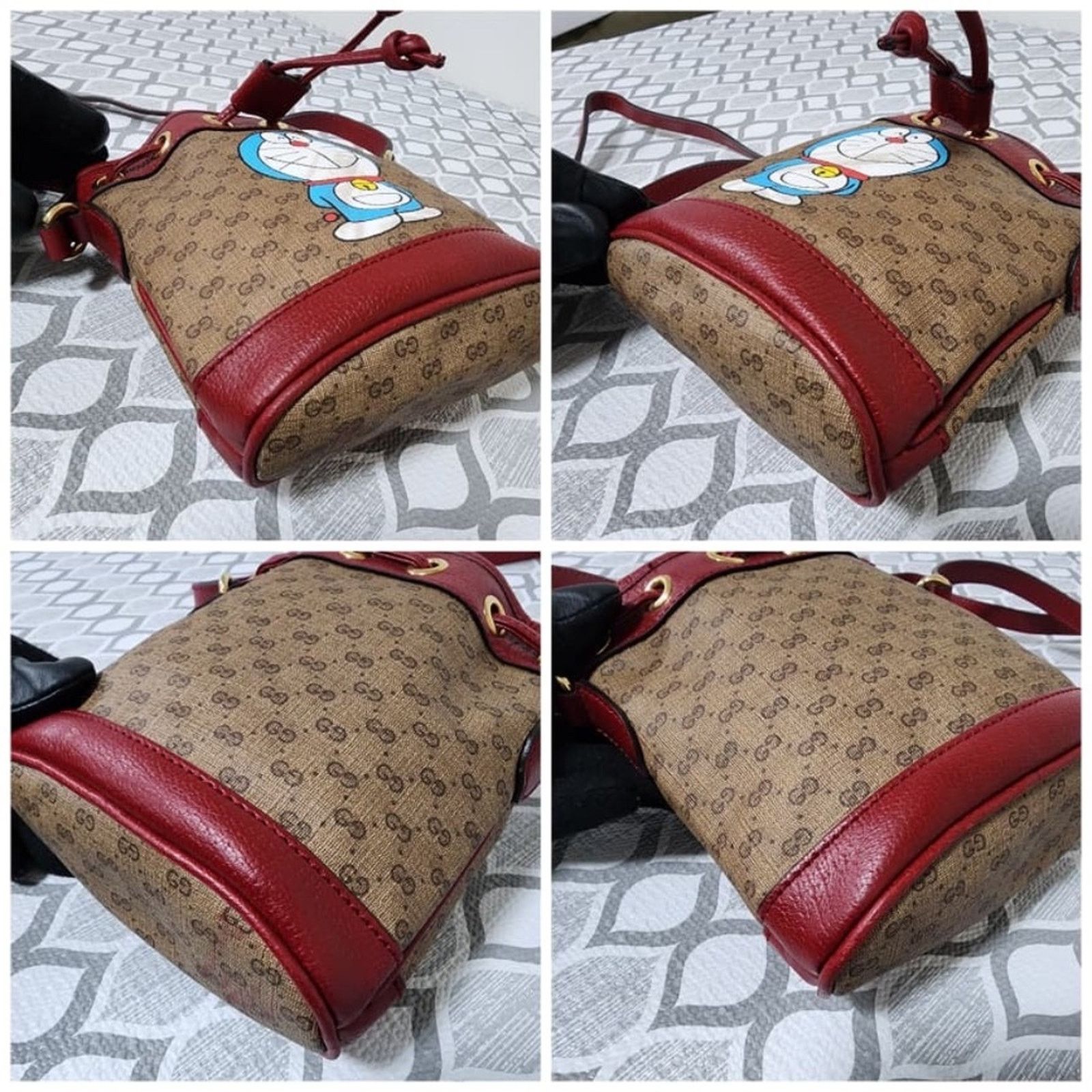 Gucci Auth Gucci Doraemon x Gucci Coated Canvas Bucket Bag Mini Size ONE SIZE - 12 Thumbnail