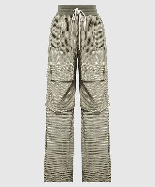 Off-White o1y1225 Logo Cargo Sweatpant in Military Green Size 30" / US 8 / IT 44 - 1 Thumbnail
