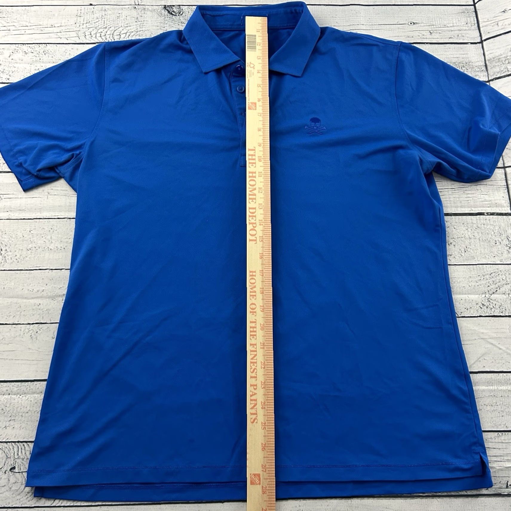 Vintage G Fore Short Sleeve Button Front Polo Shirt Men's L Blue Skull Logo Size US L / EU 52-54 / 3 - 4 Thumbnail