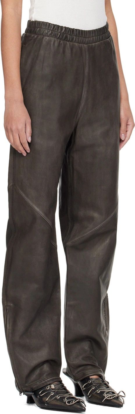 Acne Studios o1y0725 Leather Pant in Dark Brown Size 27" / US 4 / IT 40 - 2 Thumbnail