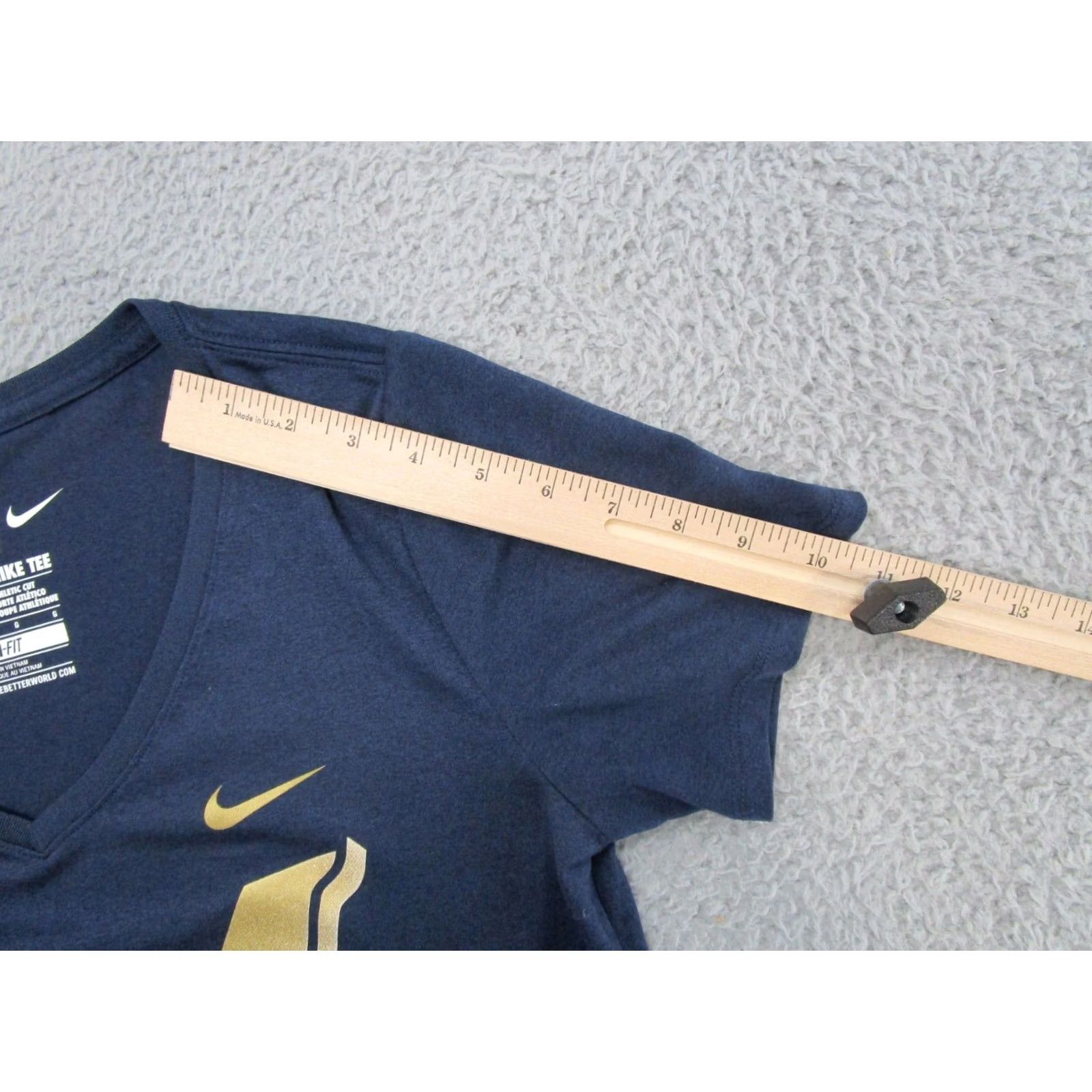 Nike Nike Milwaukee Brewers Dri-Fit V-Neck Short Sleeve Shirt Women L Blue MLB Size L / US 10 / IT 46 - 7 Thumbnail